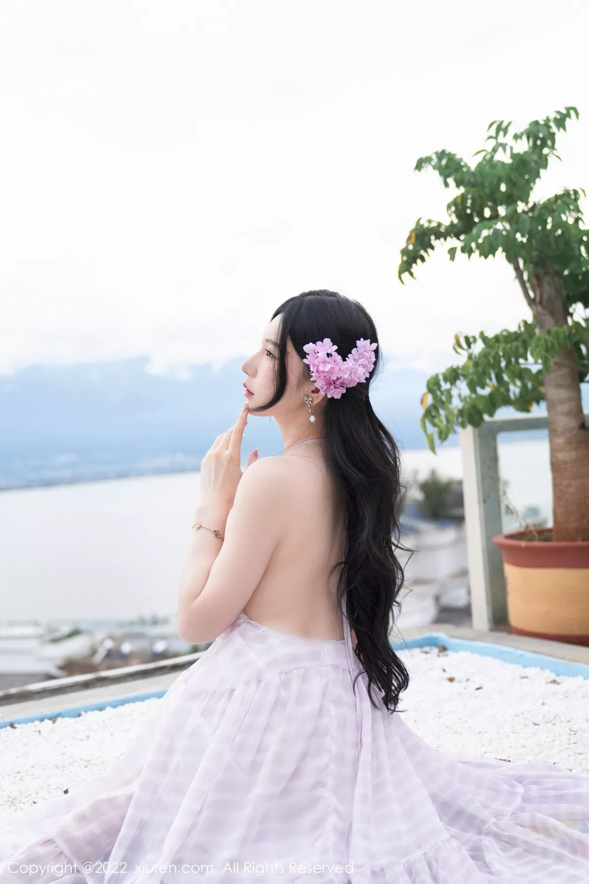 秀人集.com_[XiuRen秀人网]No.5207_女神周于希Sally心愿旅拍脱连衣长裙露性感白色网纱内衣诱惑写真79P