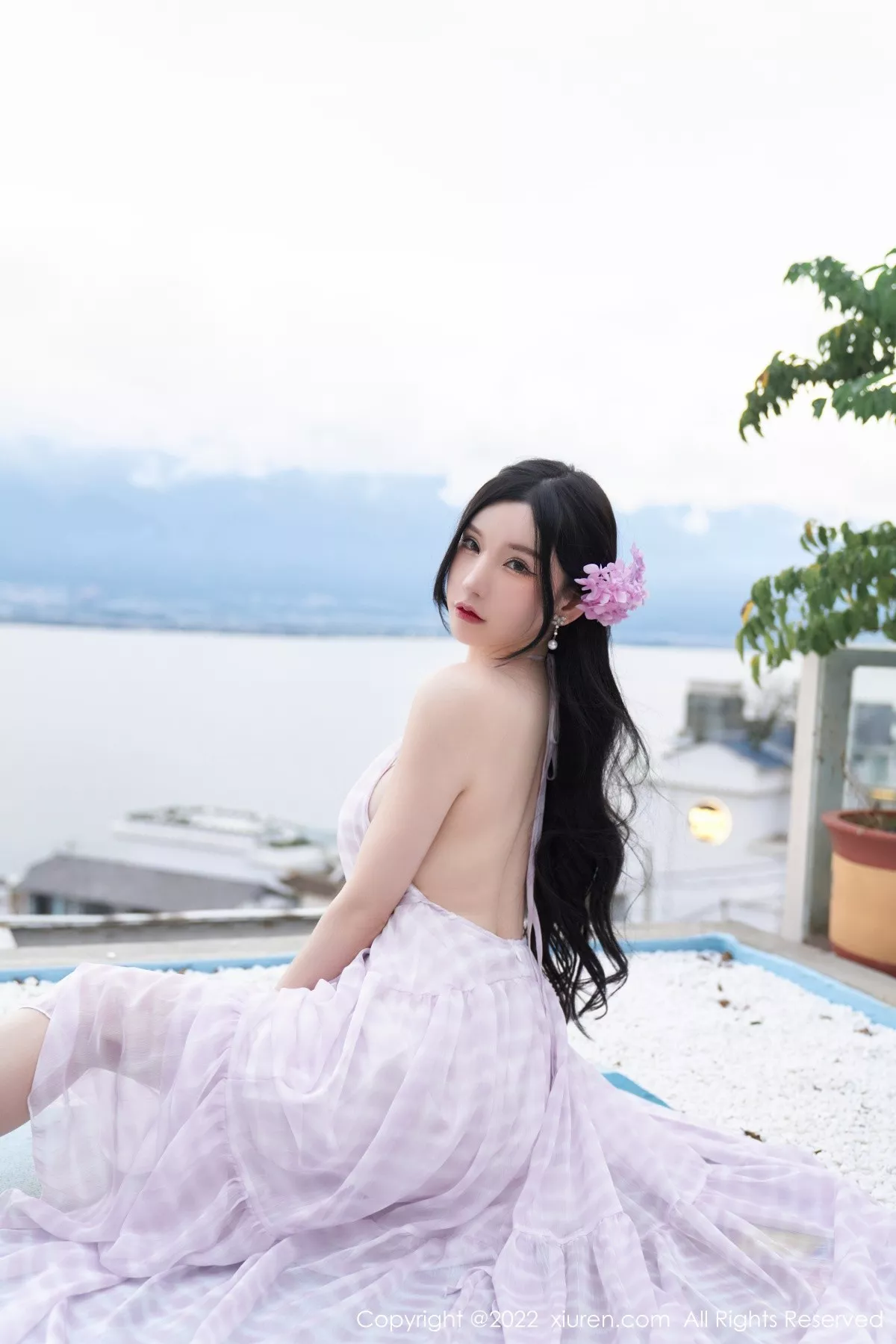 秀人集.com_[XiuRen秀人网]No.5207_女神周于希Sally心愿旅拍脱连衣长裙露性感白色网纱内衣诱惑写真79P