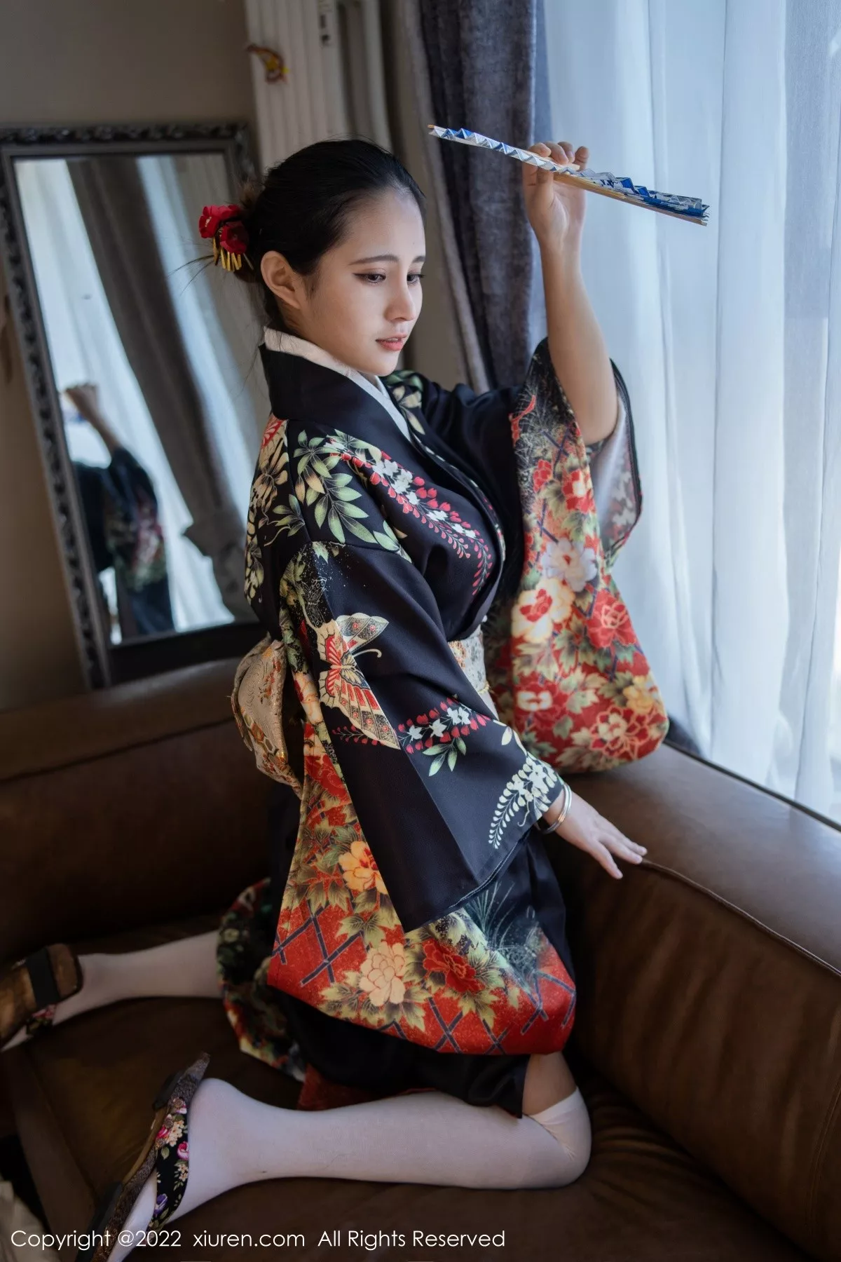 秀人集.com_[XiuRen秀人网]No.5309_模特久久Aimee日系居家和服半脱露白色抹胸内衣秀豪乳诱惑写真62P