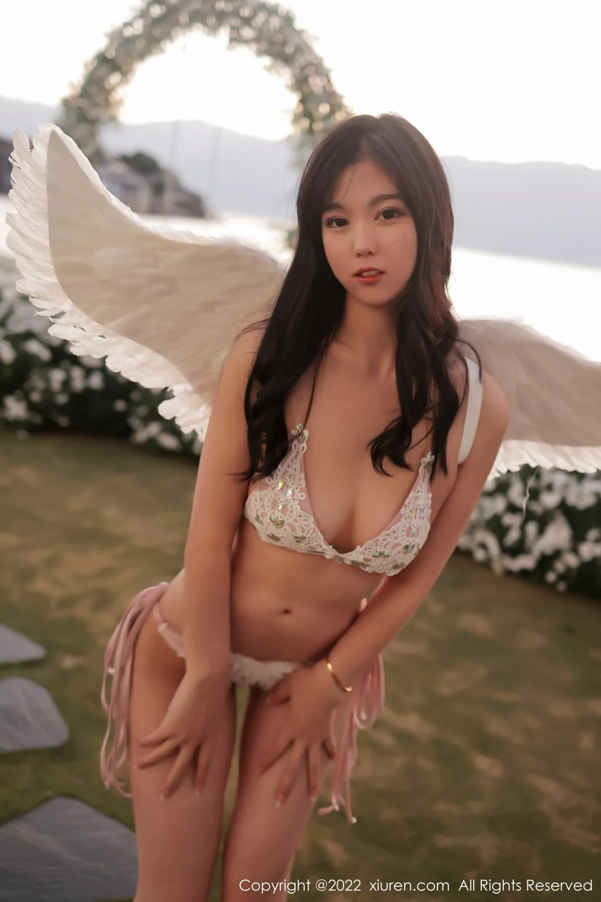 秀人集.com_[XiuRen秀人网]No.5363_模特李雅柔户外+室内天使翅膀配性感比基尼秀高挑身材诱惑写真54P