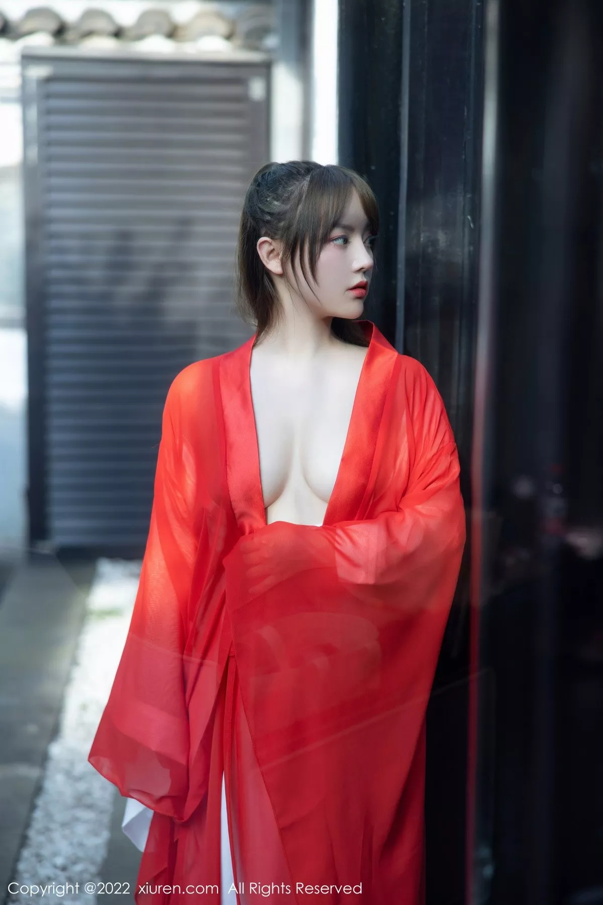秀人集.com_[XiuRen秀人网]No.5414_模特豆瓣酱性感红色唐韵古装服饰半脱露傲人豪乳惹火诱惑写真80P