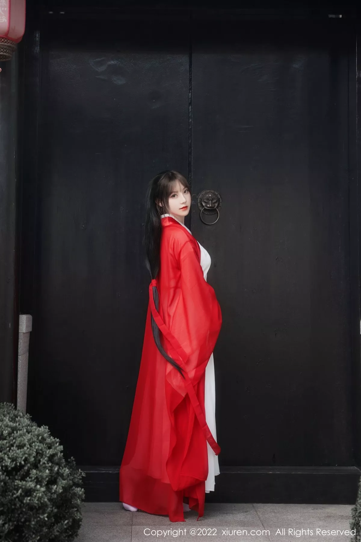 秀人集.com_[XiuRen秀人网]No.5414_模特豆瓣酱性感红色唐韵古装服饰半脱露傲人豪乳惹火诱惑写真80P