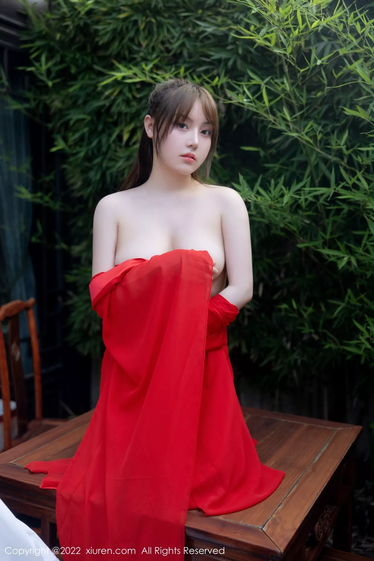 秀人集.com_[XiuRen秀人网]No.5414_模特豆瓣酱性感红色唐韵古装服饰半脱露傲人豪乳惹火诱惑写真80P