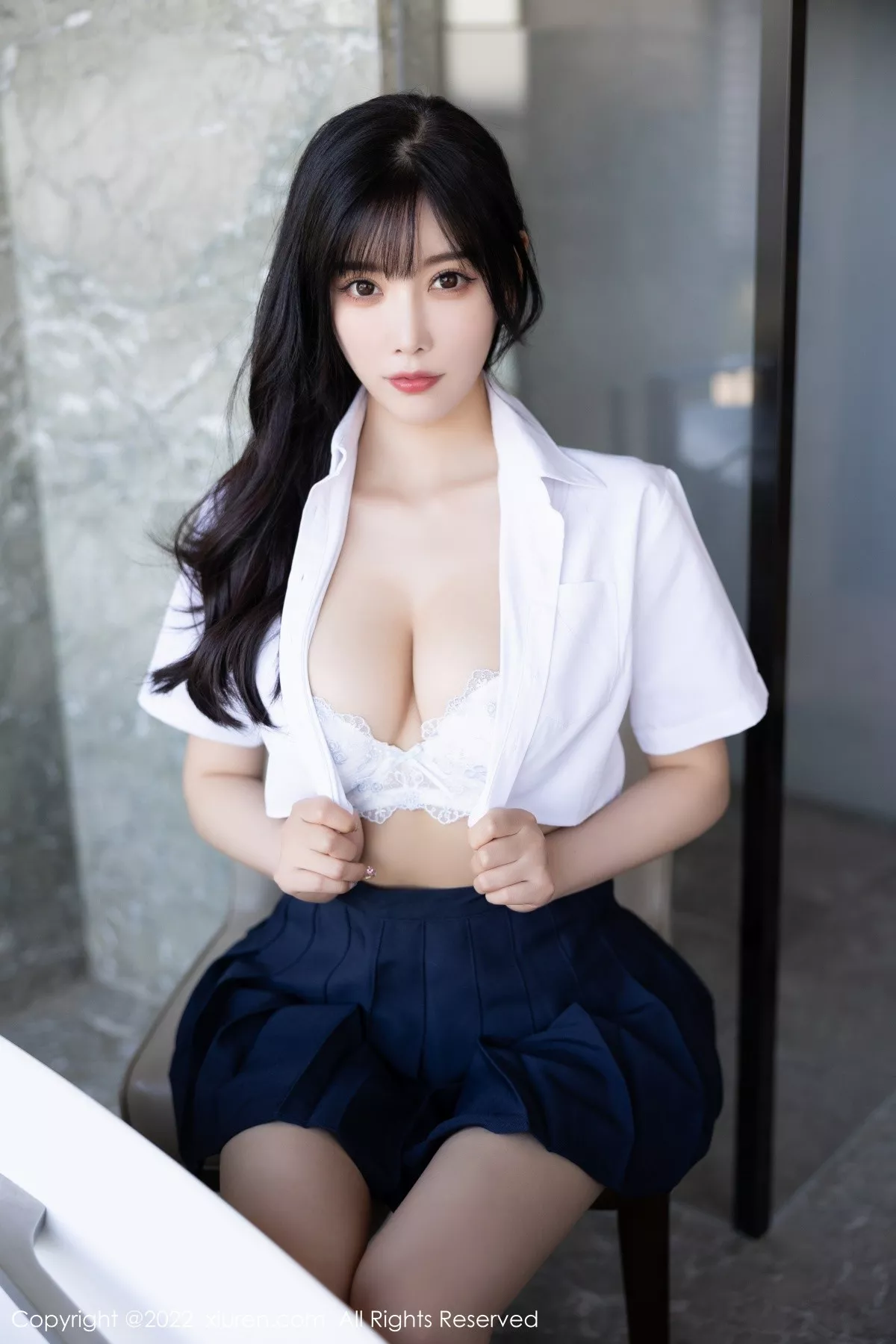 秀人集.com_[XiuRen秀人网]No.5338_女神杨晨晨Yome清爽学妹制服露蕾丝内衣秀完美身材诱惑写真82P