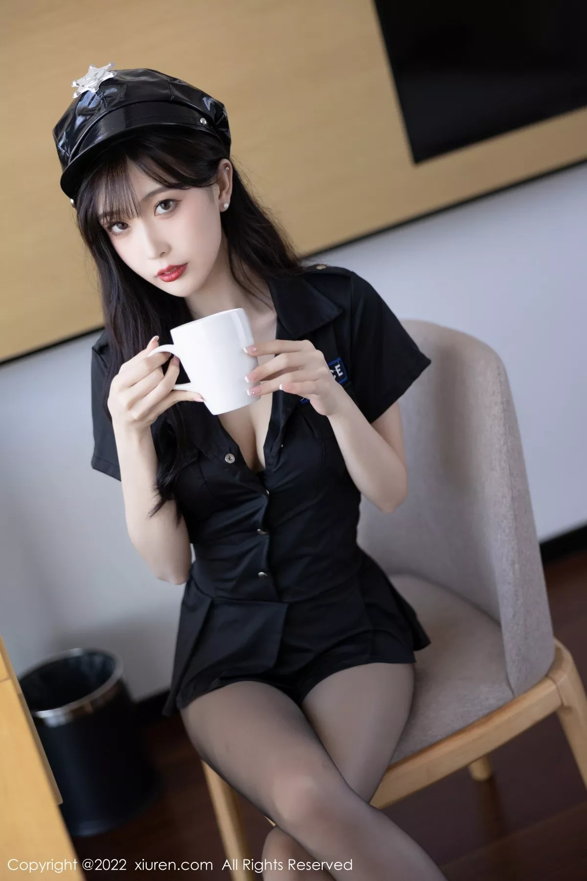 秀人集.com_[XiuRen秀人网]No.5517_模特林星阑脱黑色制服露性感暗绿色蕾丝内衣超薄黑丝诱惑写真88P