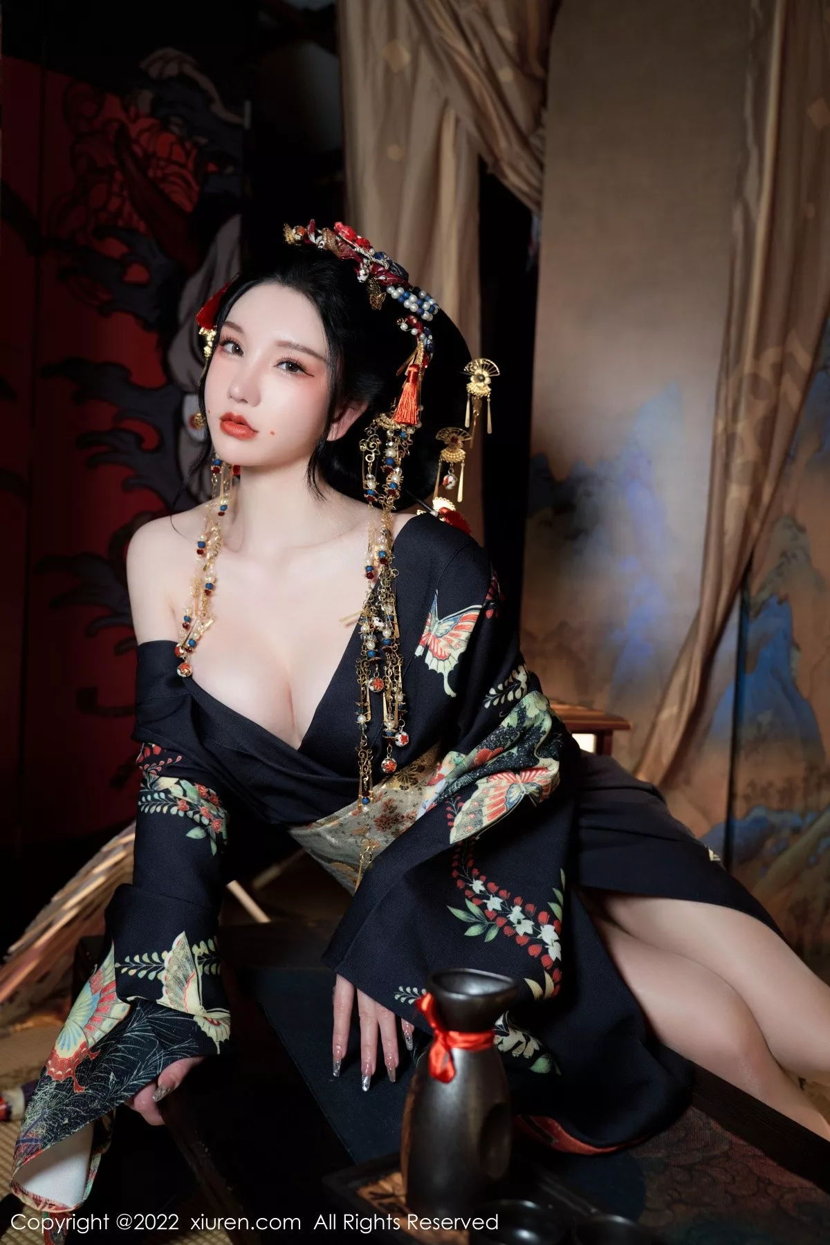 秀人集.com_[XiuRen秀人网]No.5537_女神周于希Sally宽衣解带主题日系风脱和服露翘臀美腿诱惑写真80P