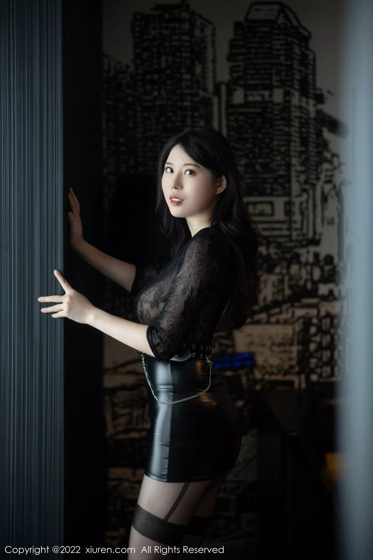 秀人集.com_[XiuRen秀人网]No.5541_模特白茹雪性感黑色网纱连衣裙配黑丝吊袜秀完美身材诱惑写真78P
