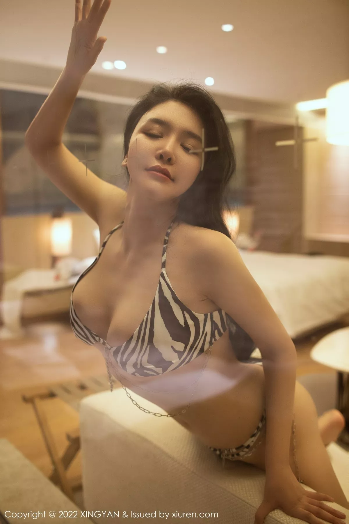 秀人集.com_[XINGYAN星颜社]VOL.146_女神刘钰儿私房浴室性感黑白条纹比基尼秀完美身材迷人诱惑写真69P