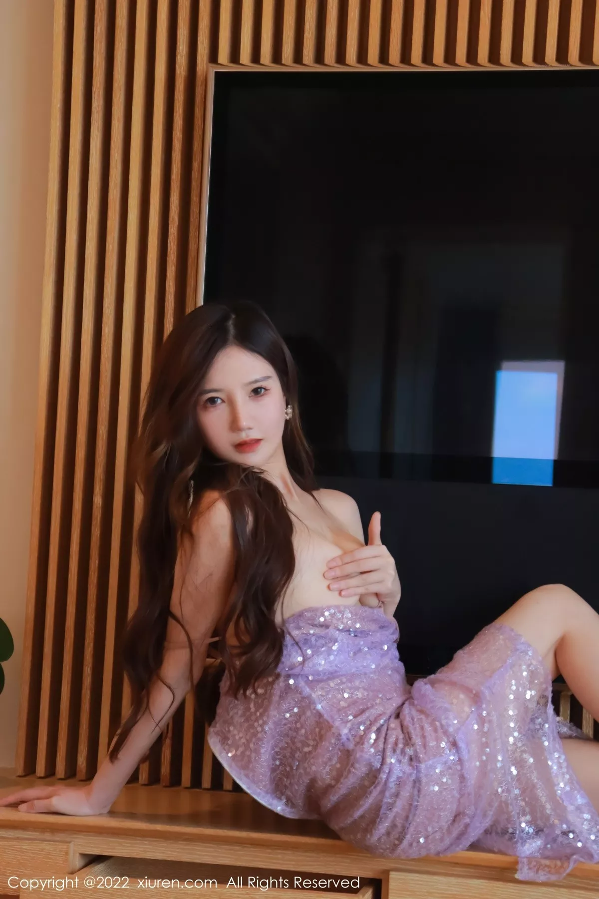 秀人集.com_[XiuRen秀人网]No.5508_模特古月小同学私房性感紫色吊带长裙秀白嫩美腿迷人诱惑写真60P