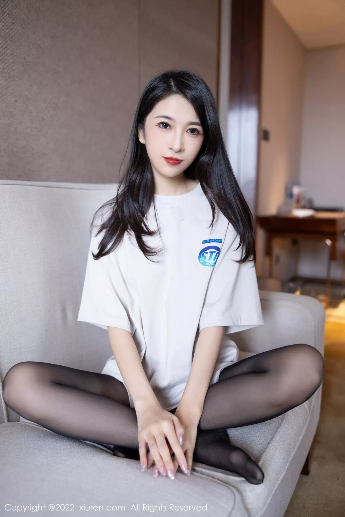 秀人集.com_[XiuRen秀人网]No.5507_模特林乐一私房性感白T配超薄无内黑丝秀翘臀美腿诱惑写真80P