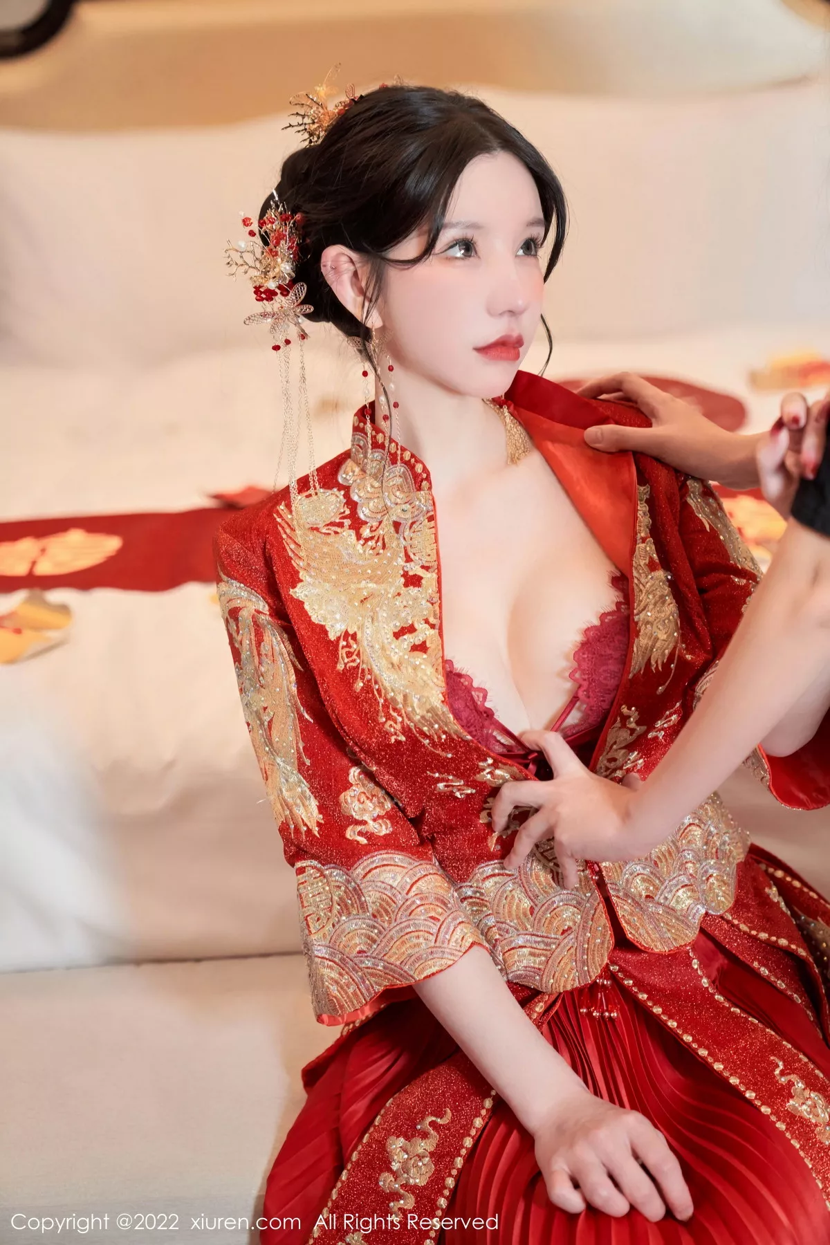 秀人集.com_[XiuRen秀人网]No.5675_女神周于希Sally私房脱新娘装露红色蕾丝内衣超薄肉丝诱惑写真80P