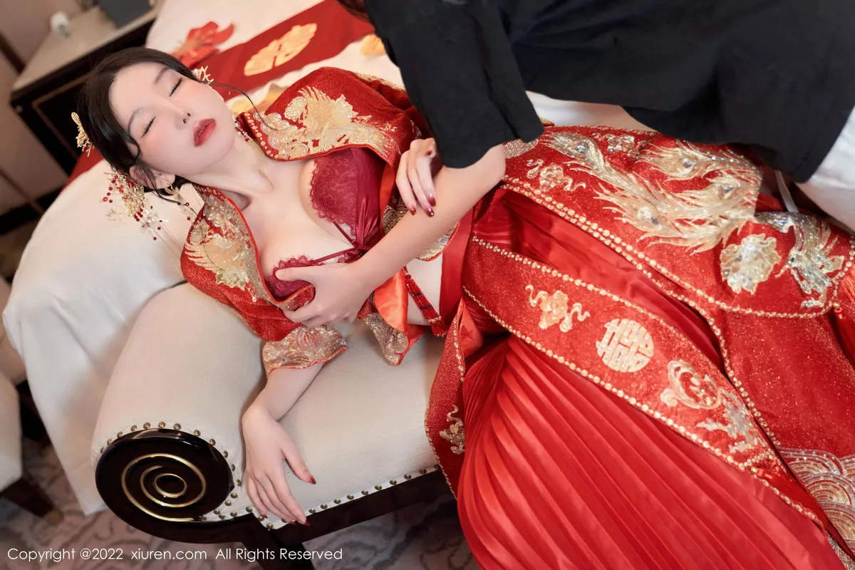 秀人集.com_[XiuRen秀人网]No.5675_女神周于希Sally私房脱新娘装露红色蕾丝内衣超薄肉丝诱惑写真80P