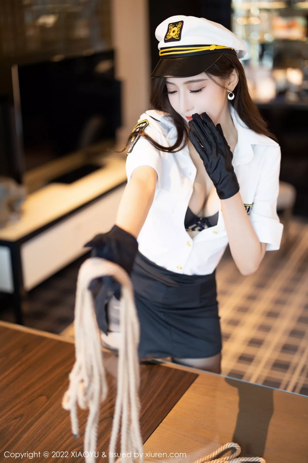 秀人集.com_[XiaoYu画语界]Vol.867_女神王馨瑶yanni韩国女警官制服露蕾丝内衣配破烂黑丝诱惑写真90P