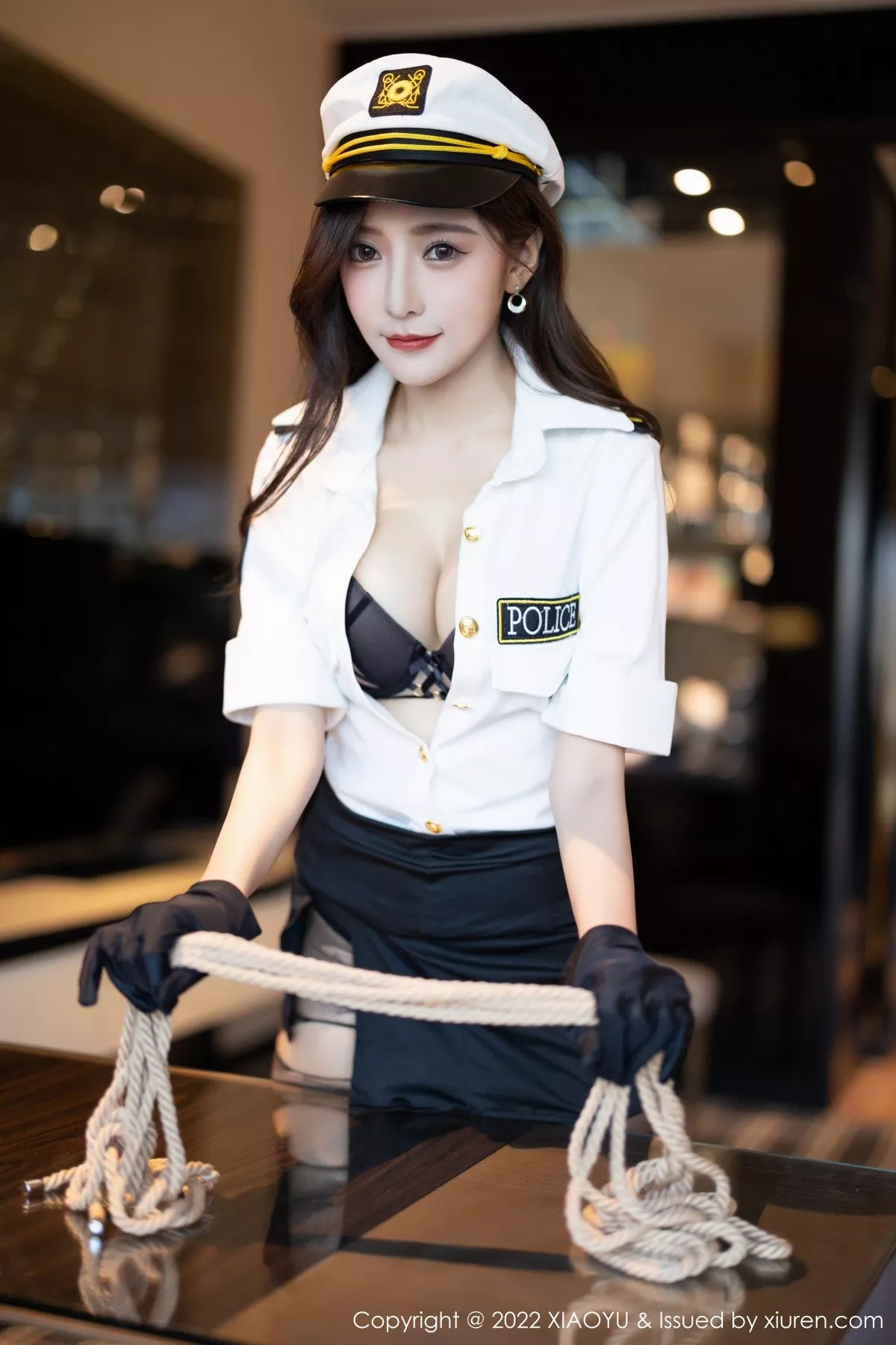 秀人集.com_[XiaoYu画语界]Vol.867_女神王馨瑶yanni韩国女警官制服露蕾丝内衣配破烂黑丝诱惑写真90P
