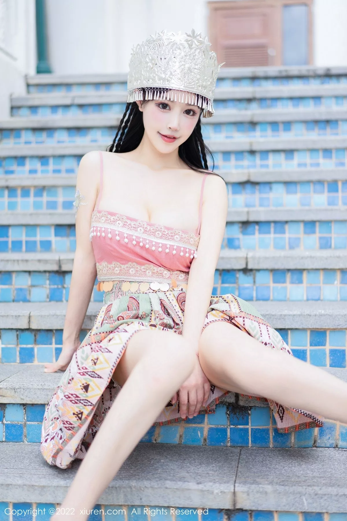 秀人集.com_[XiuRen秀人网]No.5615_女神朱可儿Flora民族服饰装扮性感粉色吊带露傲人豪乳诱惑写真70P