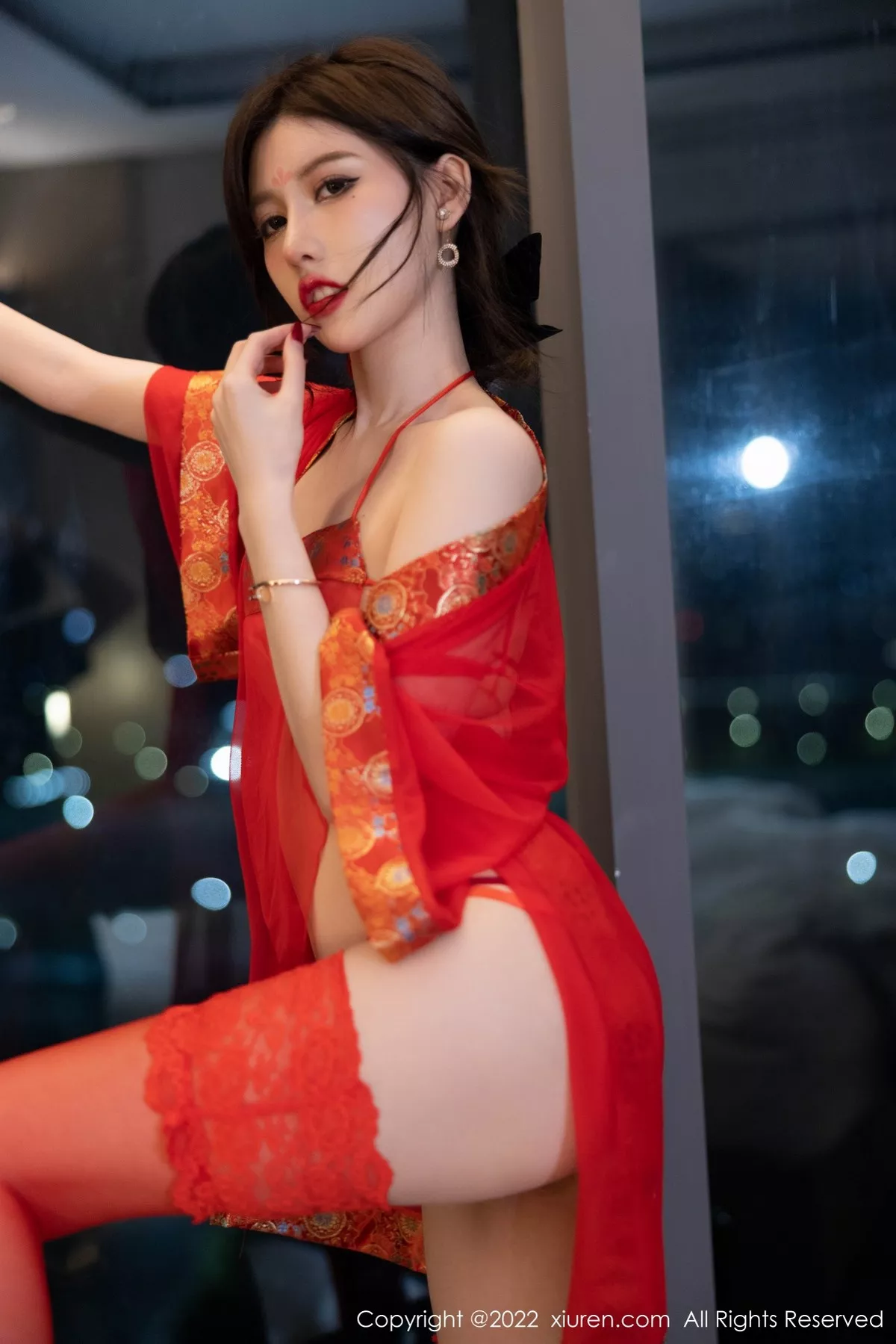 秀人集.com_[XiuRen秀人网]No.5619_模特美桃酱性感红色轻透薄纱古装透视秀白嫩肌肤惹火诱惑写真72P