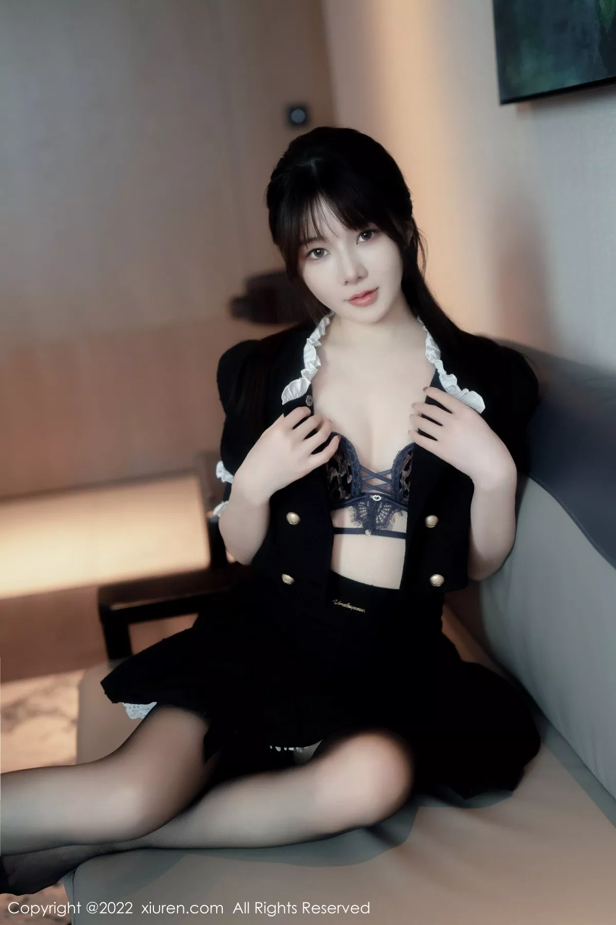 秀人集.com_[XiuRen秀人网]No.5626_模特婠婠么脱黑色短款连衣裙露性感黑色内衣秀曼妙身材诱惑写真64P