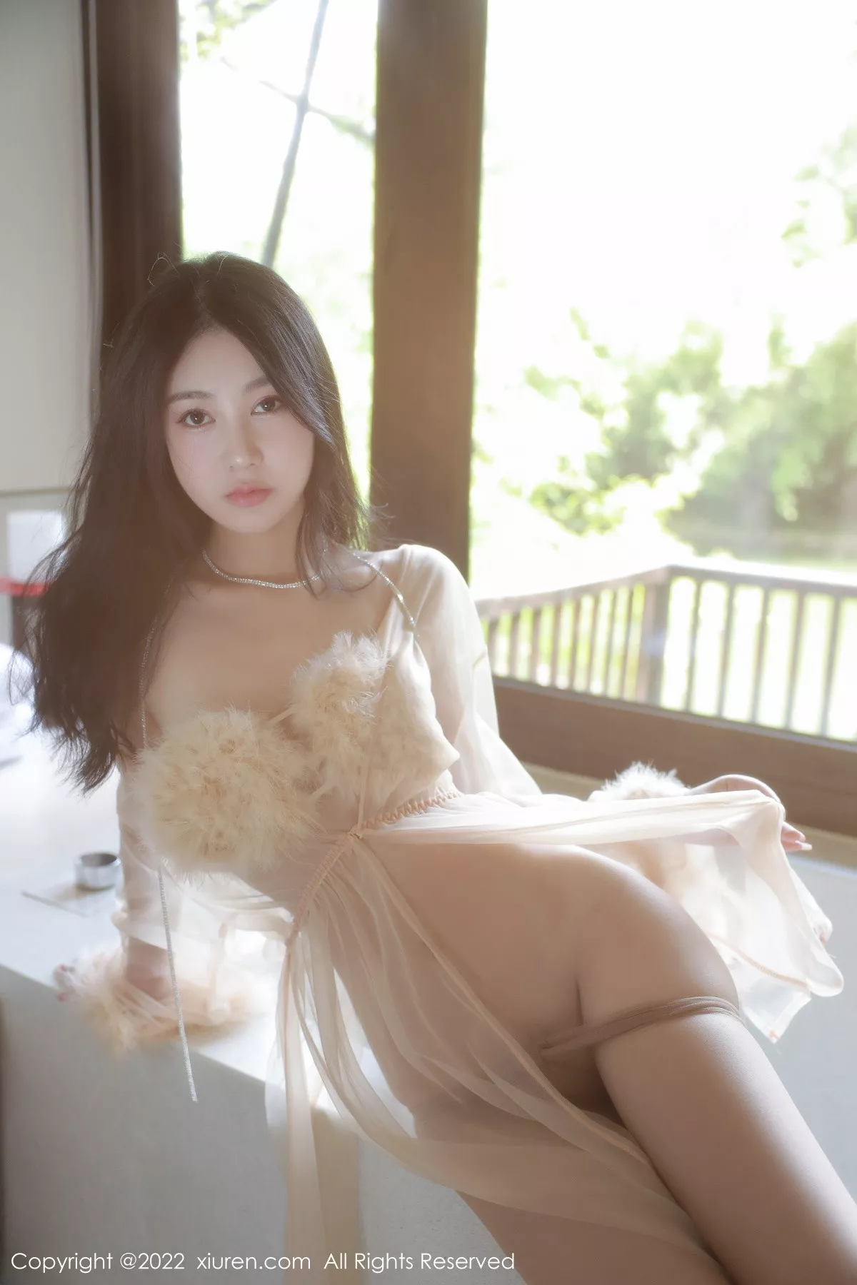秀人集.com_[XiuRen秀人网]No.5796_模特谢晚晚浅色薄纱轻透情趣服配超薄肉丝秀惹火身材诱惑写真58P