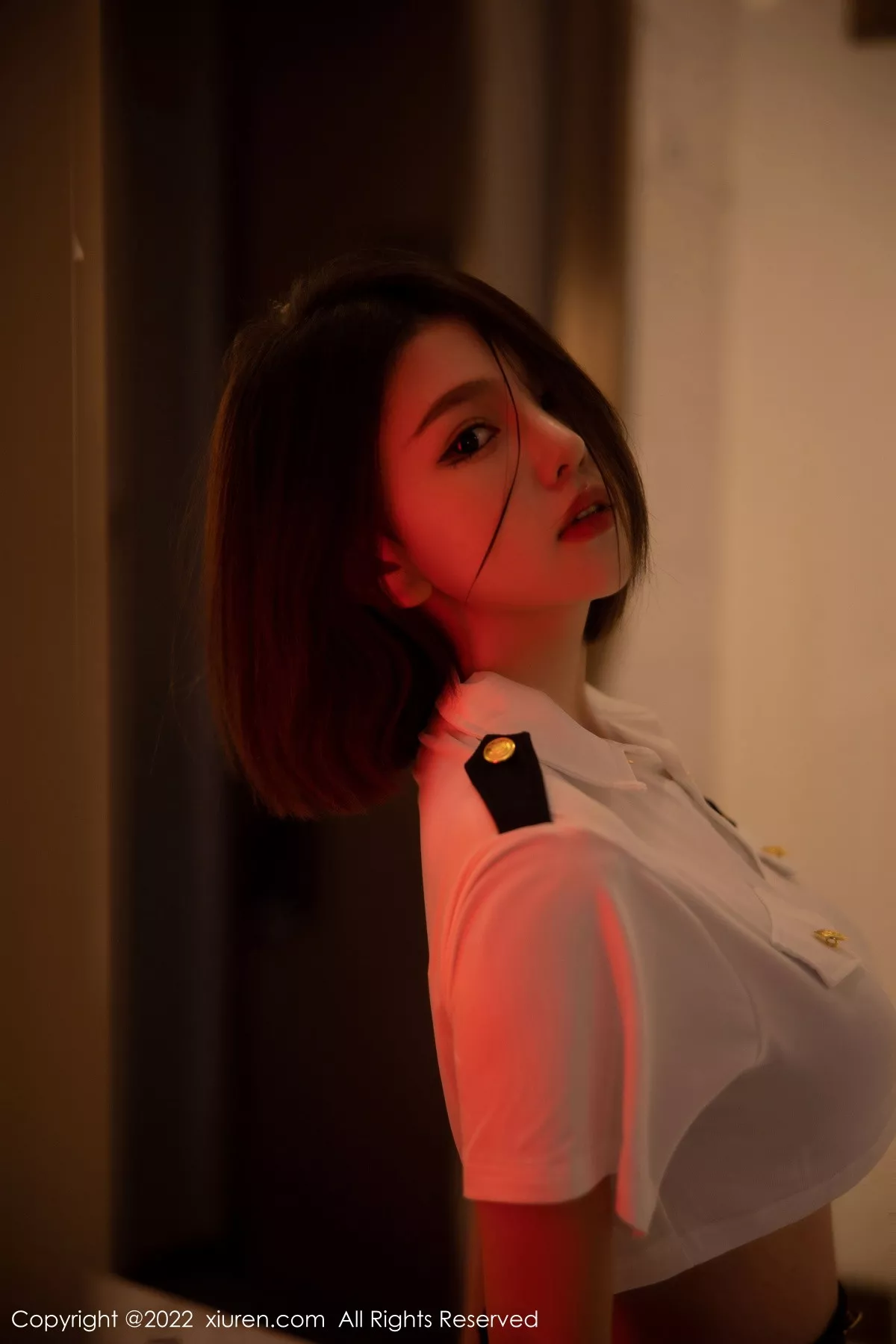 秀人集.com_[XiuRen秀人网]No.5815_模特美羊羊性感制服主题白色上衣配黑短裙露黑色内衣诱惑写真79P