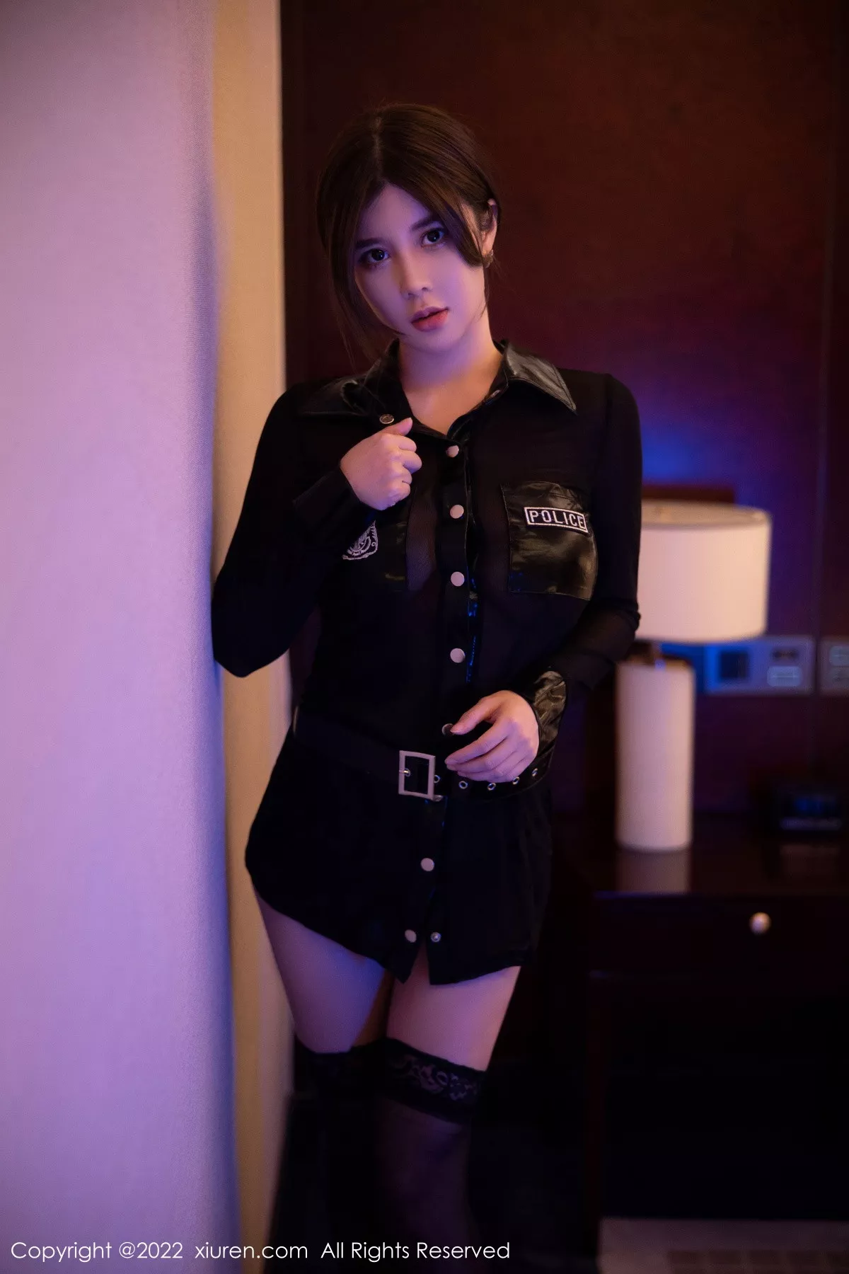 秀人集.com_[XiuRen秀人网]No.5750_模特周jojobaby性感黑色情趣警官制服露丁字裤秀翘臀诱惑写真78P