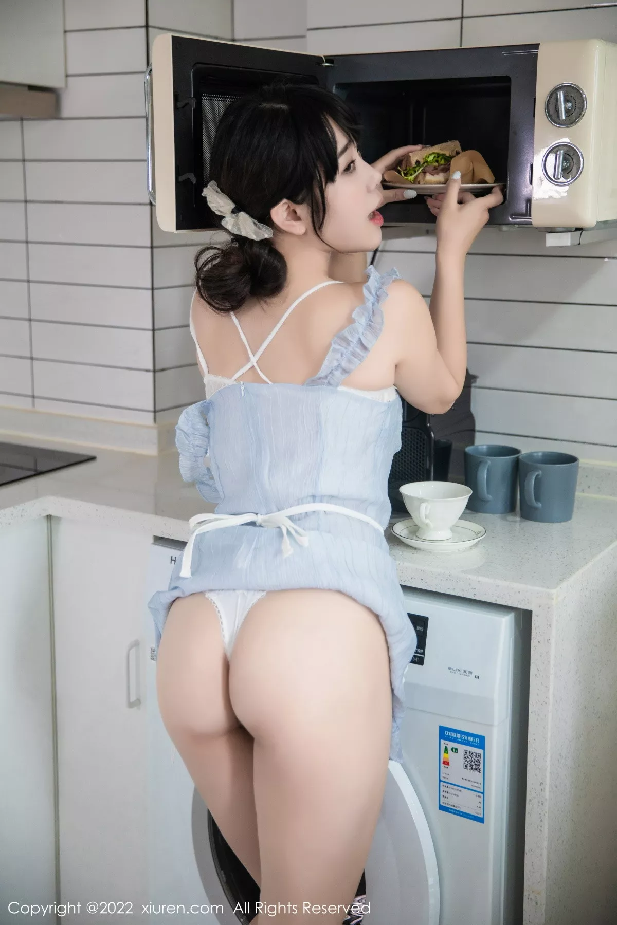 秀人集.com_[XiuRen秀人网]No.5834_模特严利娅Yuliya私房性感浅蓝色女仆服饰秀翘臀美腿诱惑写真53P