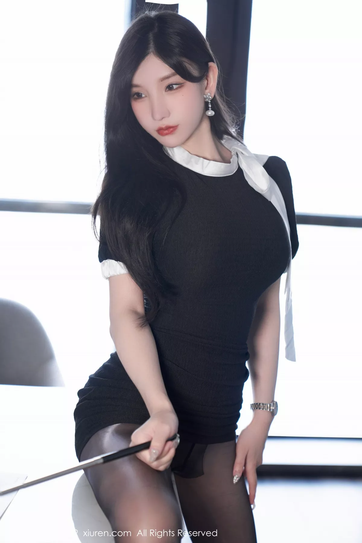 秀人集.com_[XiuRen秀人网]No.5848_女神周于希Sally私房性感蓝色蕾丝内衣配超薄闪亮黑丝魅惑写真102P