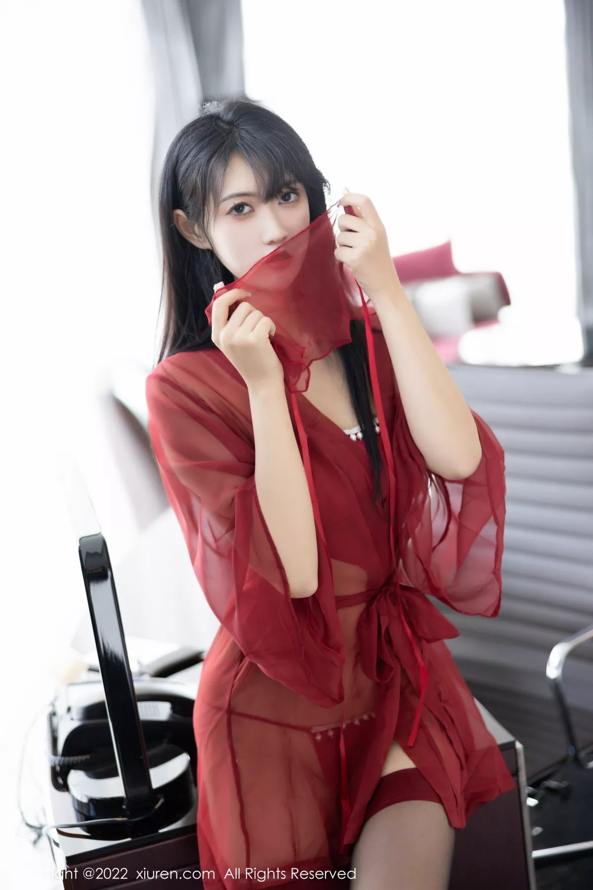 秀人集.com_[XiuRen秀人网]No.5850_模特林子遥私房性感红色薄纱睡衣+性感黑色内衣完美诱惑写真81P