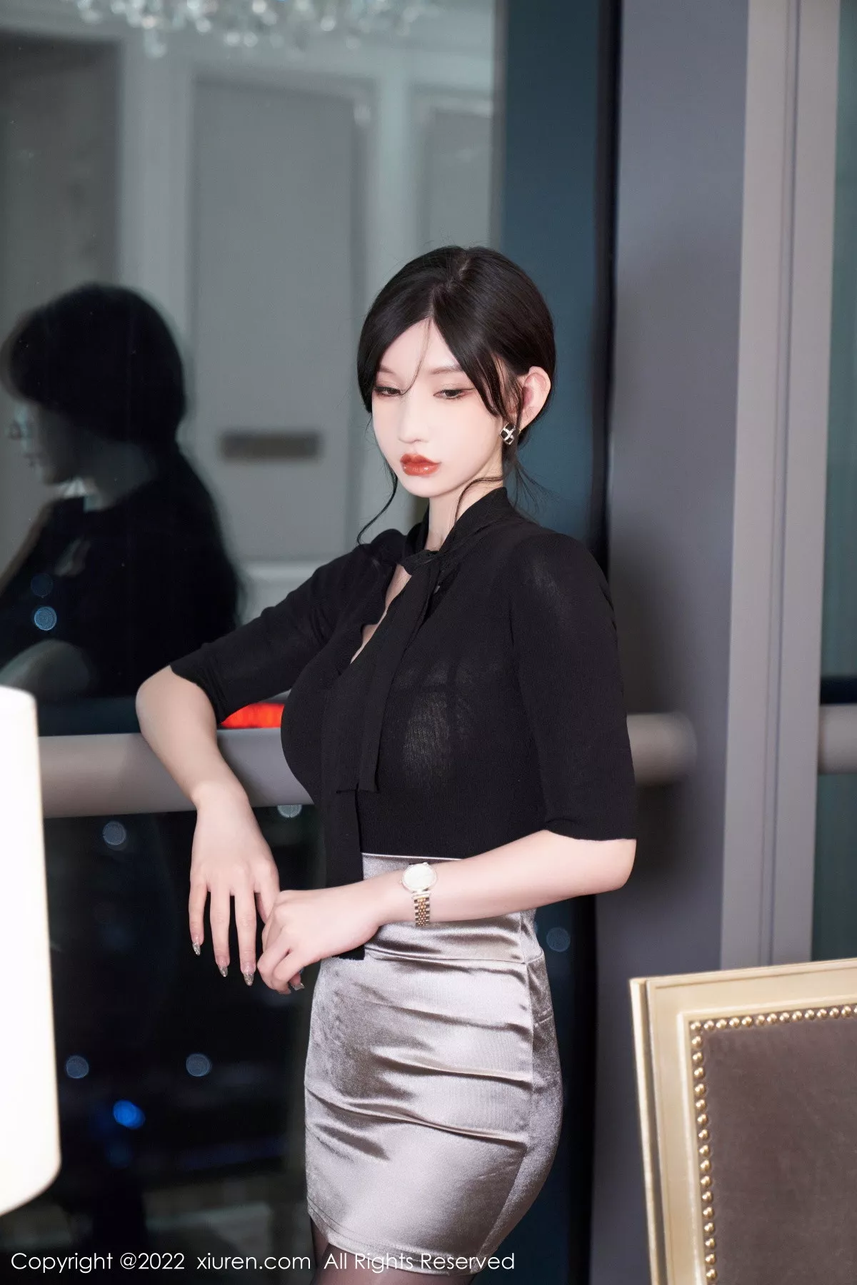 秀人集.com_[XiuRen秀人网]No.5777_女神周于希Sally黑上衣配浅色短裙露超薄闪亮黑丝极致魅惑写真89P