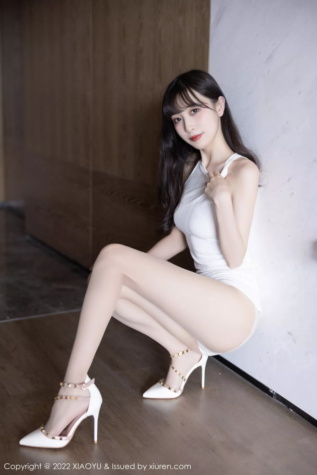 秀人集.com_[XiaoYu画语界]Vol.893_模特林星阑白色连衣裙配超薄肉丝露性感白色内衣迷人诱惑写真86P