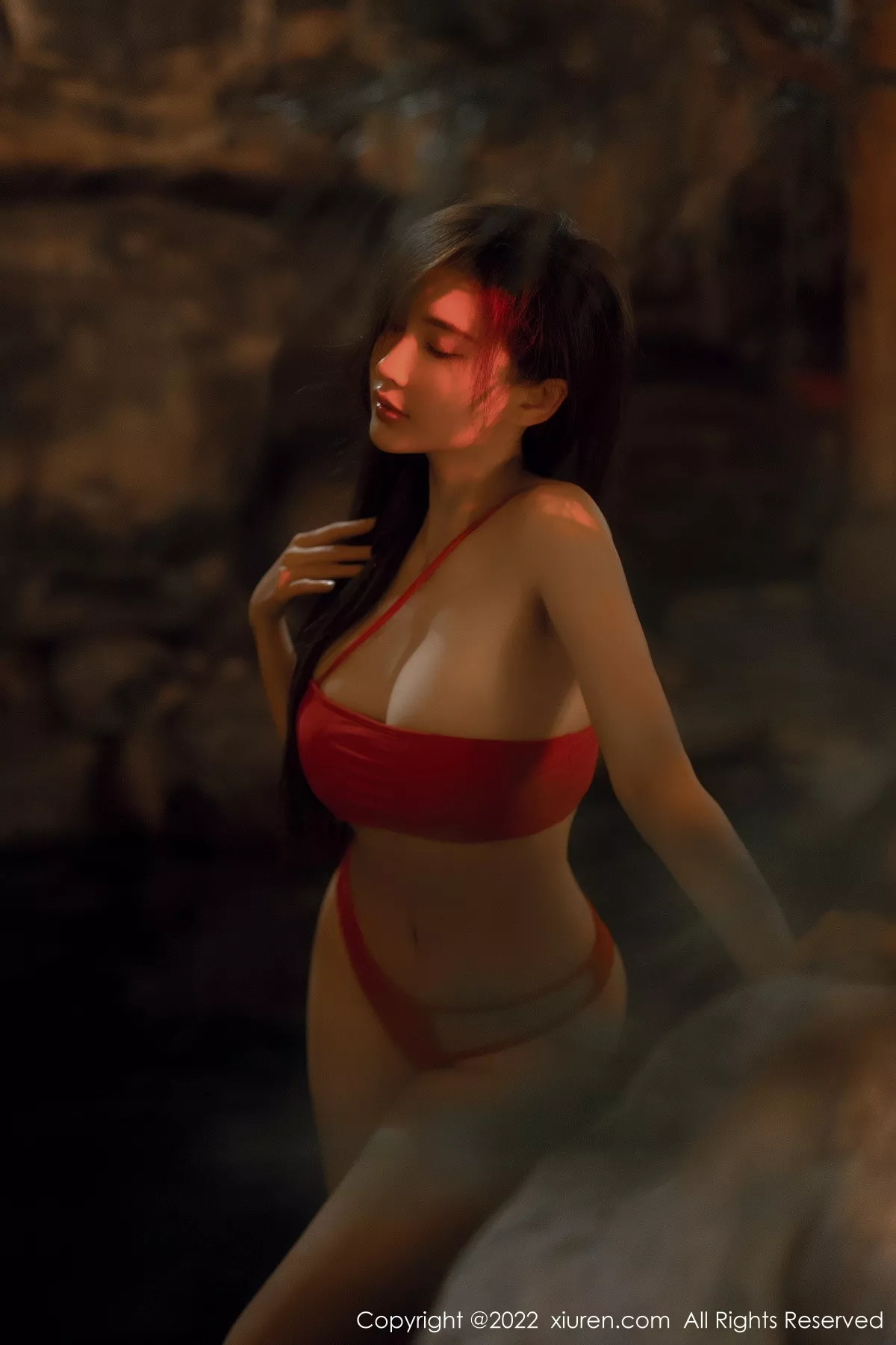 秀人集.com_[XiuRen秀人网]No.6014_女神Carol周妍希温泉场景性感红色比基尼秀丰满身材诱惑写真58P