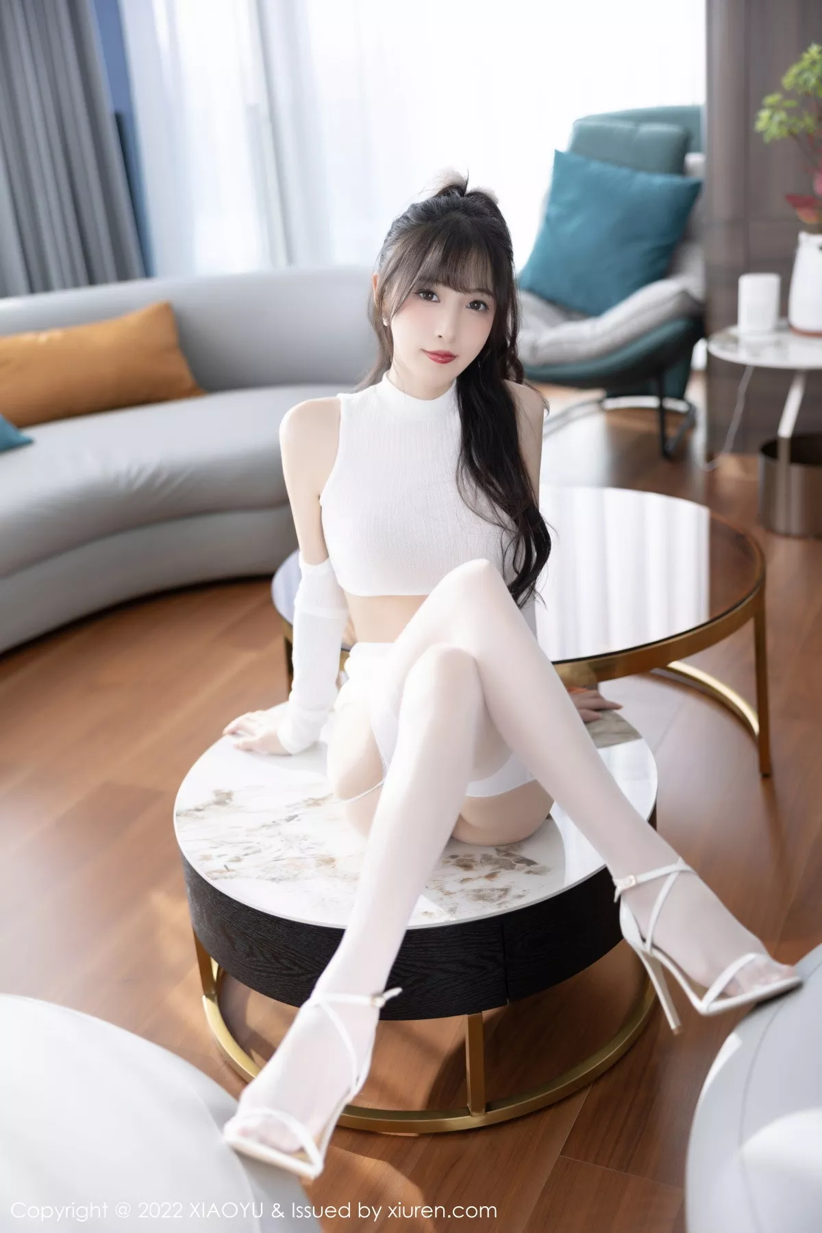 秀人集.com_[XiaoYu画语界]Vol.928_模特林星阑半脱露白色抹胸内衣配白丝吊袜秀曼妙身姿诱惑写真81P