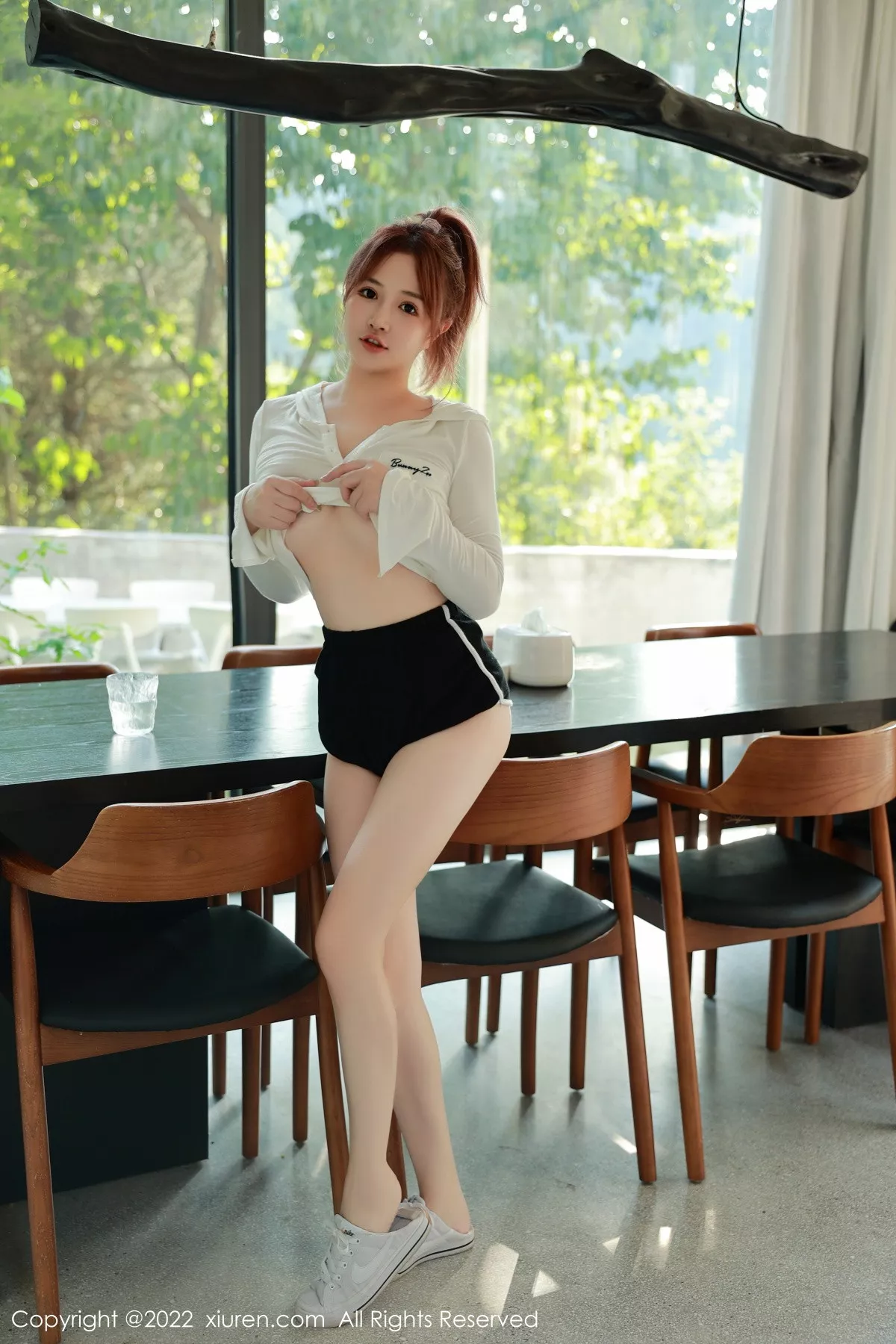 秀人集.com_[XiuRen秀人网]No.6067_模特养乐多DoDo性感白T恤配黑色内衣半脱秀完美身材诱惑写真57P