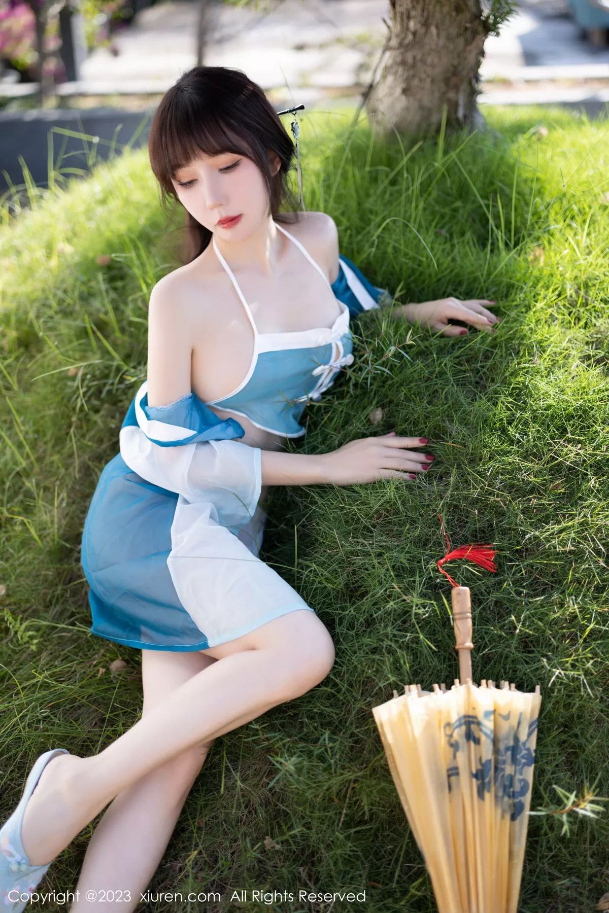 秀人集.com_[XiuRen秀人网]No.6076_模特波巧酱海南岛旅拍性感蓝色轻透薄纱服秀曼妙身姿诱惑写真81P