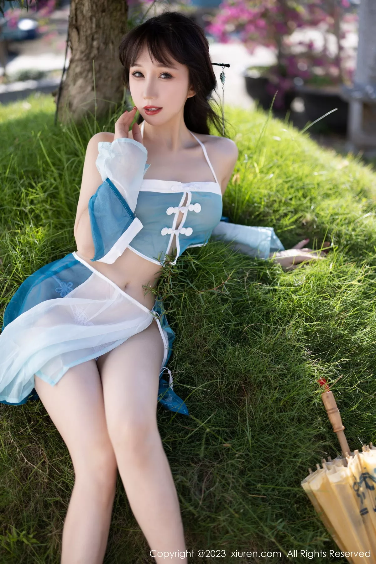 秀人集.com_[XiuRen秀人网]No.6076_模特波巧酱海南岛旅拍性感蓝色轻透薄纱服秀曼妙身姿诱惑写真81P