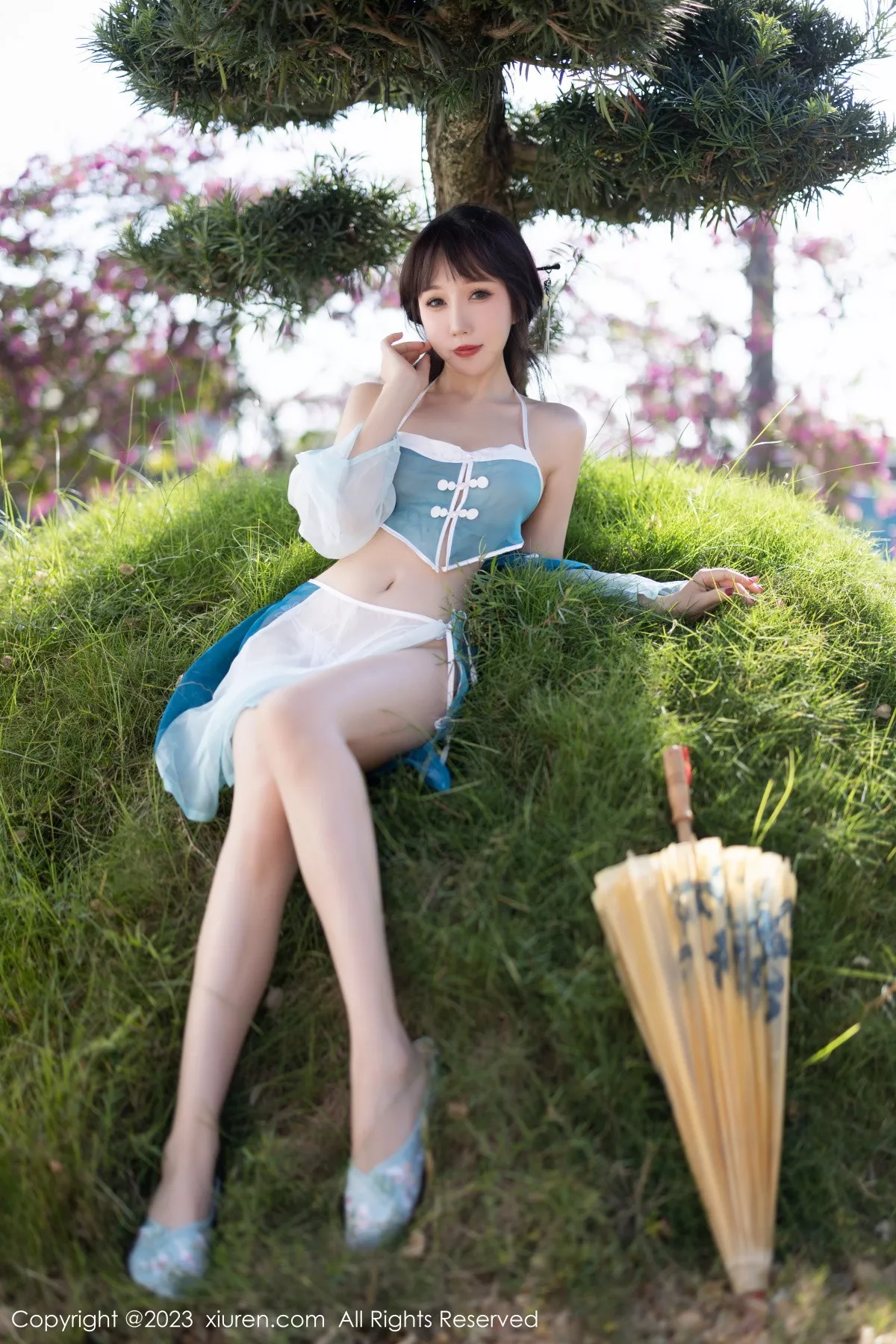 秀人集.com_[XiuRen秀人网]No.6076_模特波巧酱海南岛旅拍性感蓝色轻透薄纱服秀曼妙身姿诱惑写真81P