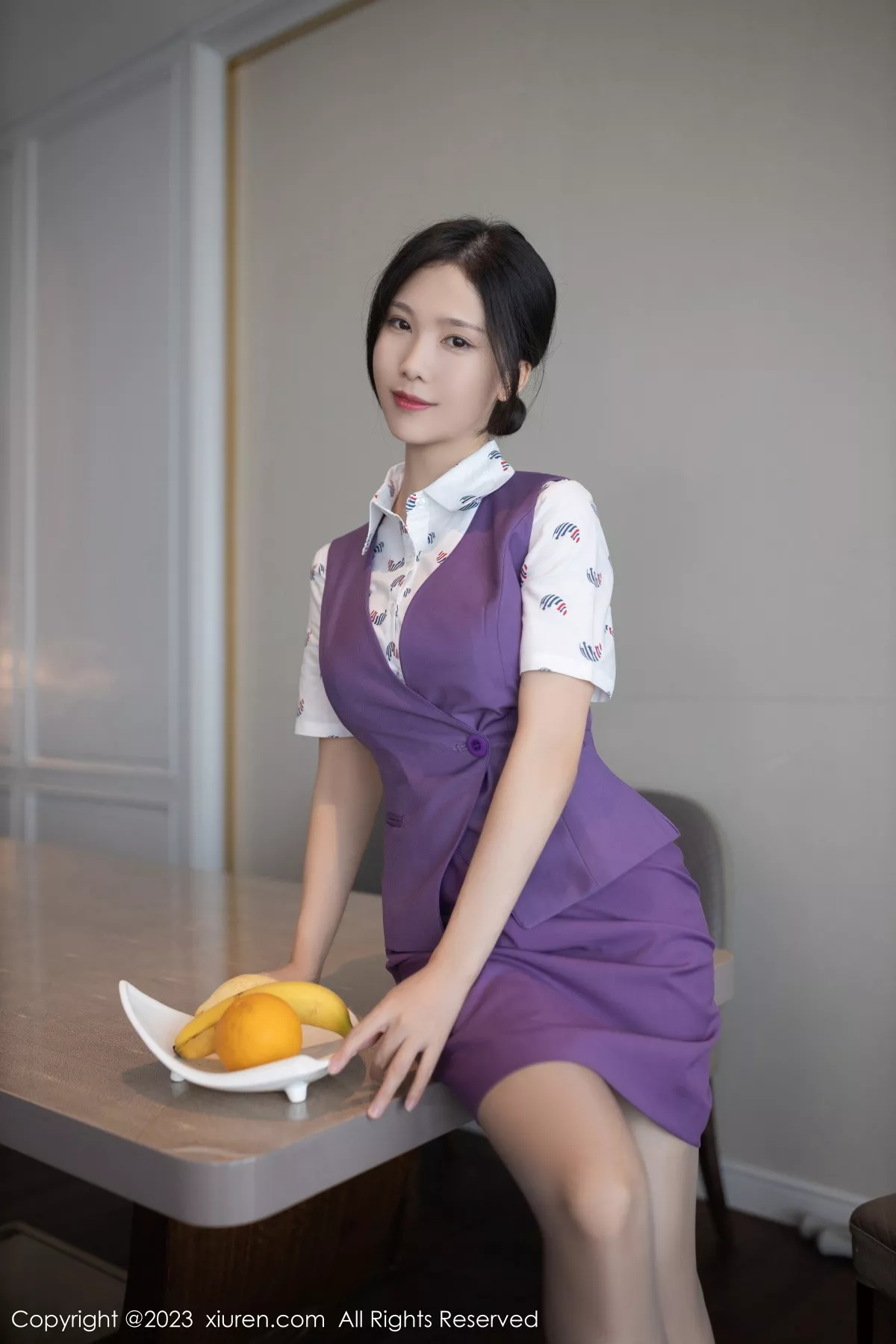 秀人集.com_[XiuRen秀人网]No.6084_模特利世脱空姐制服露紫色内衣配超薄黑丝秀曼妙身姿诱惑写真78P