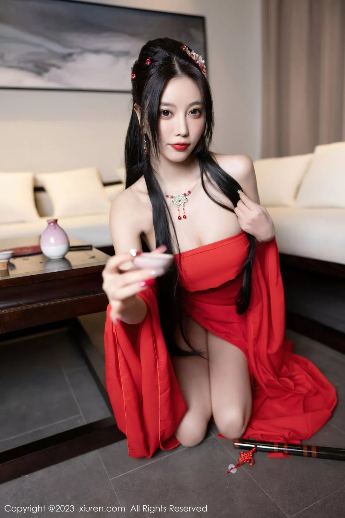 秀人集.com_[XiuRen秀人网]No.6149_女神杨晨晨Yome温泉性感半透红色丝绸秀丰满身材惹火诱惑写真88P
