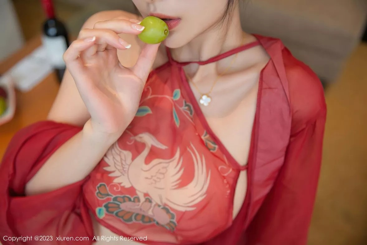 秀人集.com_[XiuRen秀人网]No.6161_模特熊小诺私房性感红色古装服配超薄肉丝秀曼妙身姿迷人写真79P