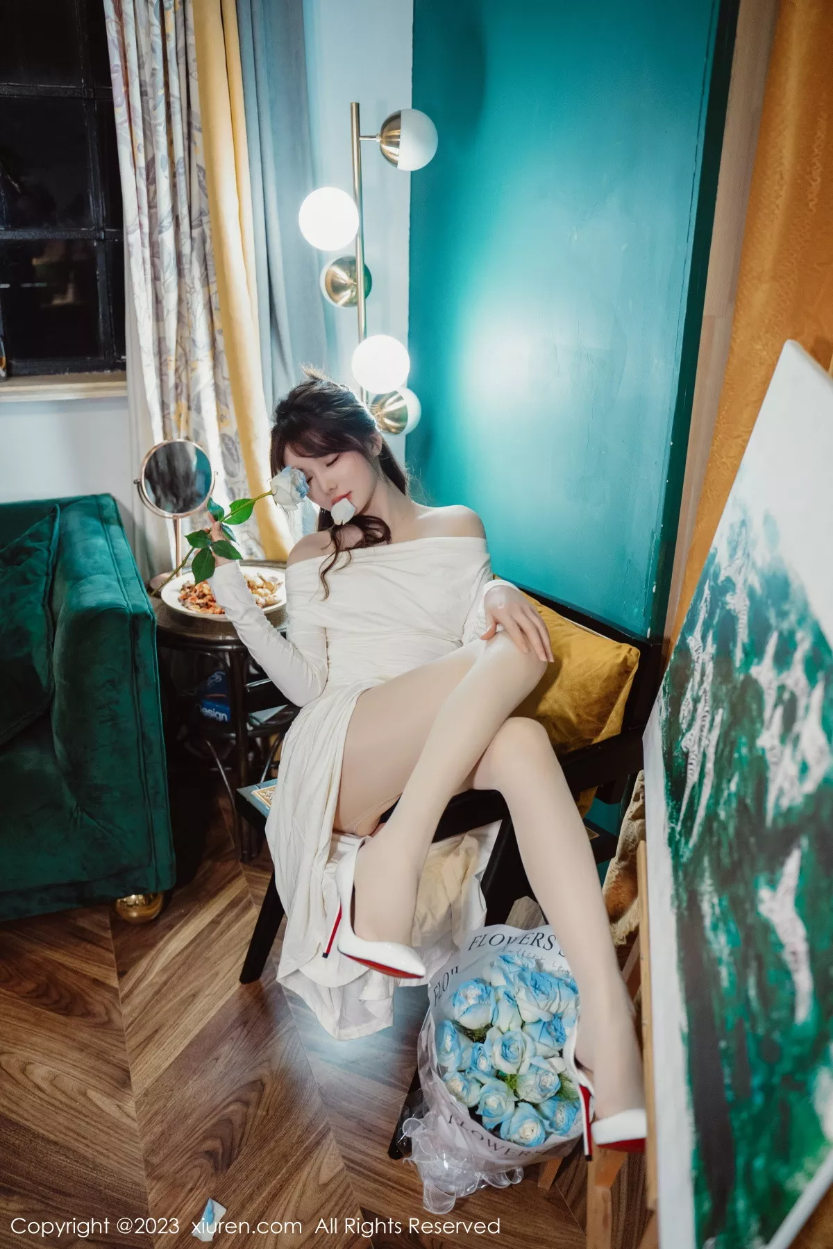 秀人集.com_[XiuRen秀人网]No.6182_模特婠婠么脱白色连衣长裙露蕾丝内衣配开档白丝迷人诱惑写真79P