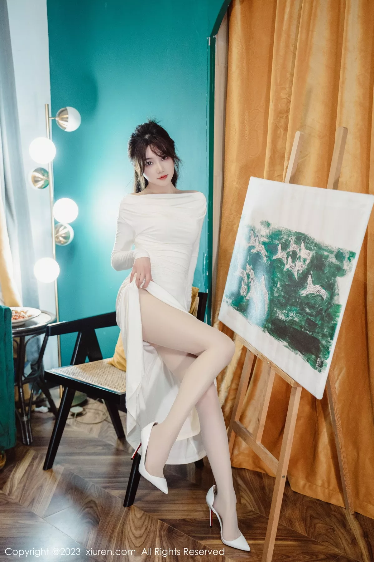 秀人集.com_[XiuRen秀人网]No.6182_模特婠婠么脱白色连衣长裙露蕾丝内衣配开档白丝迷人诱惑写真79P