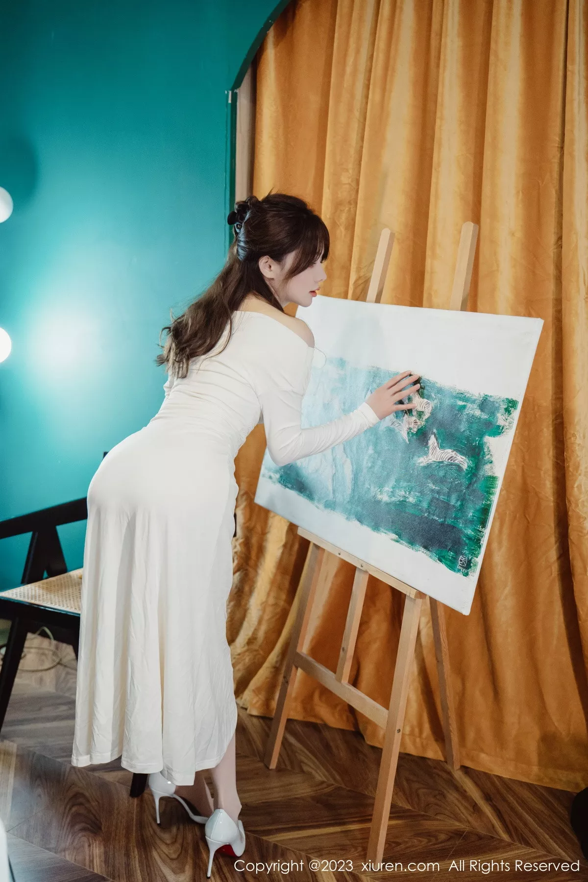 秀人集.com_[XiuRen秀人网]No.6182_模特婠婠么脱白色连衣长裙露蕾丝内衣配开档白丝迷人诱惑写真79P