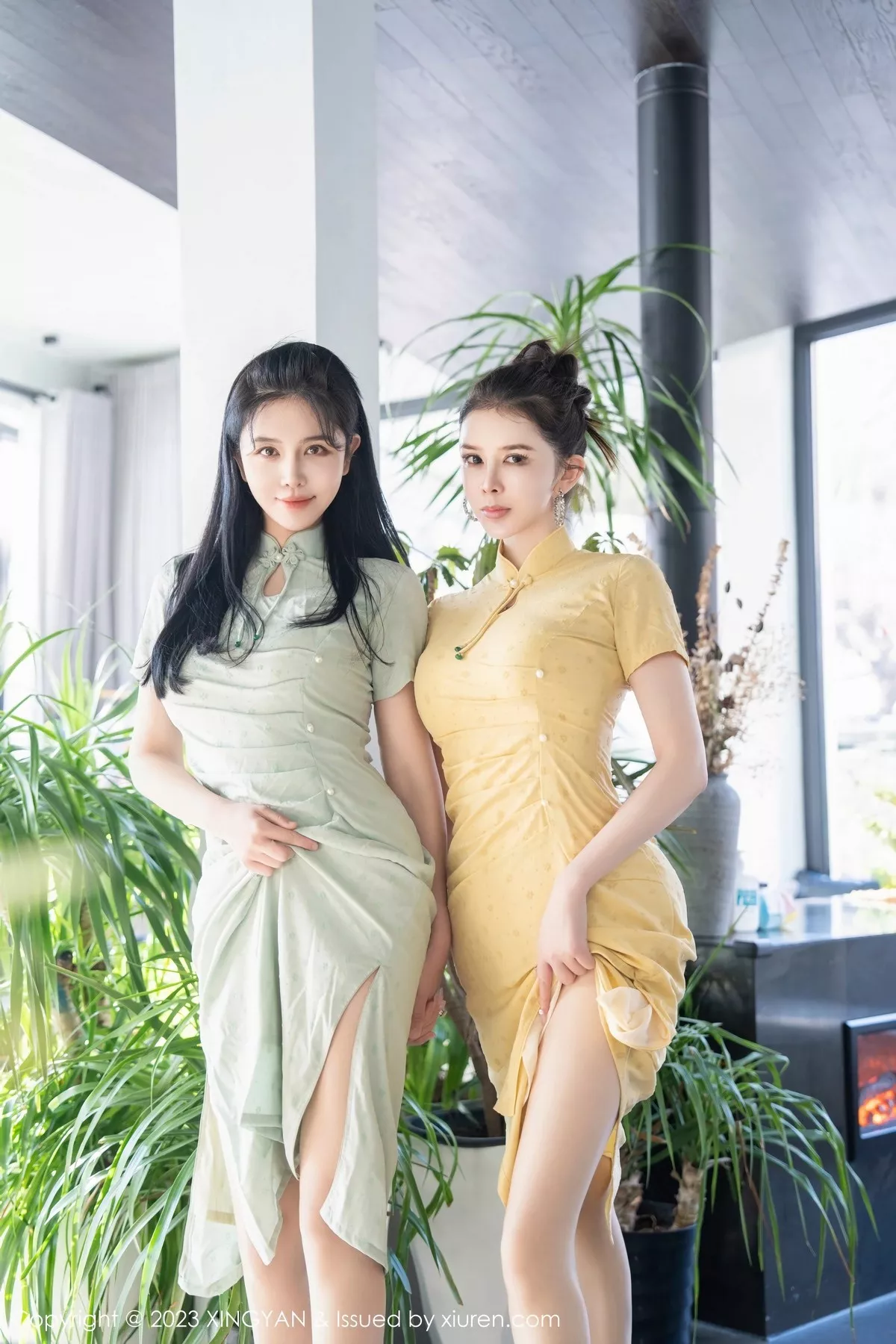 秀人集.com_[XINGYAN星颜社]VOL.183_女神刘钰儿＆李丽莎合集性感轻透旗袍服饰配原色丝袜诱惑写真69P