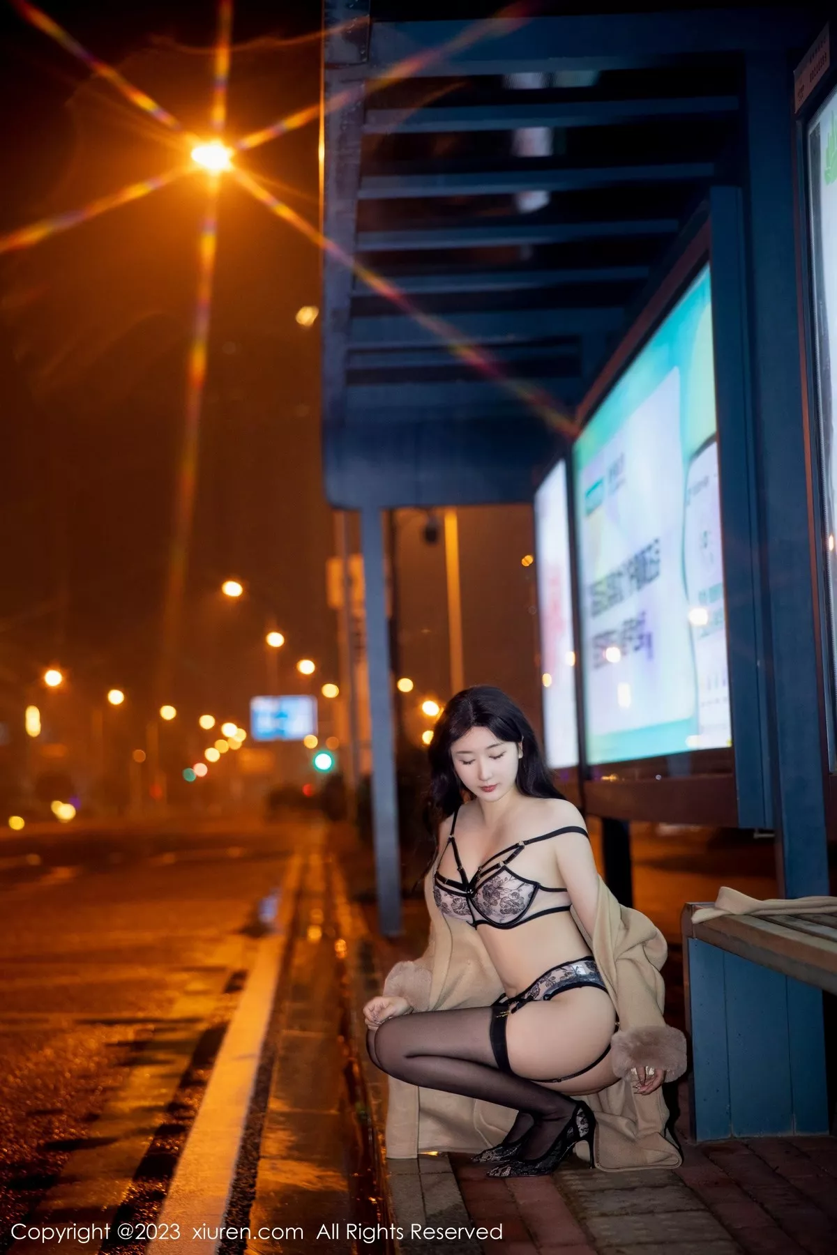 秀人集.com_[XiuRen秀人网]No.6424_模特江真真脱外套露性感蕾丝内衣配黑丝吊袜秀完美身材诱惑写真66P