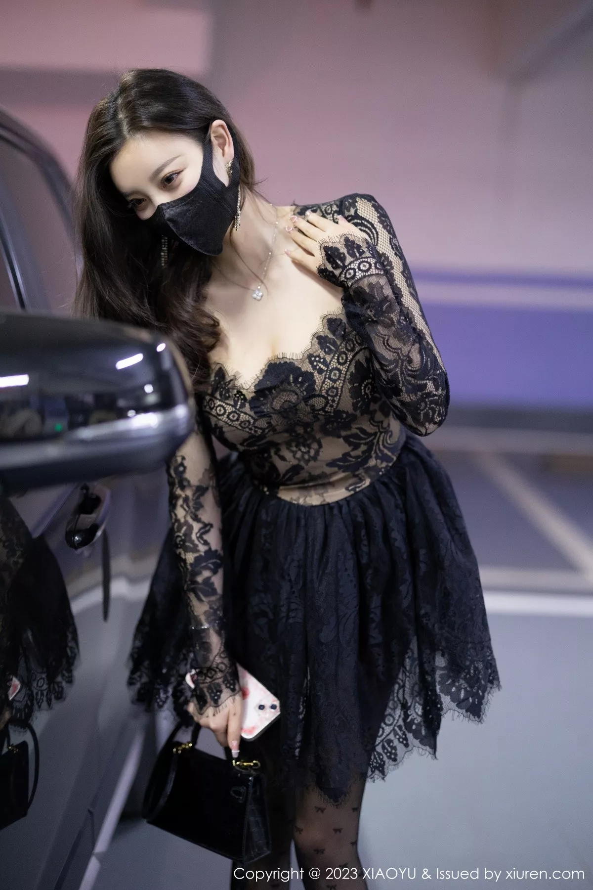 秀人集.com_[XiaoYu画语界]Vol.988_女神杨晨晨Yome性感黑色蕾丝连衣短裙露黑色内衣完美诱惑写真92P