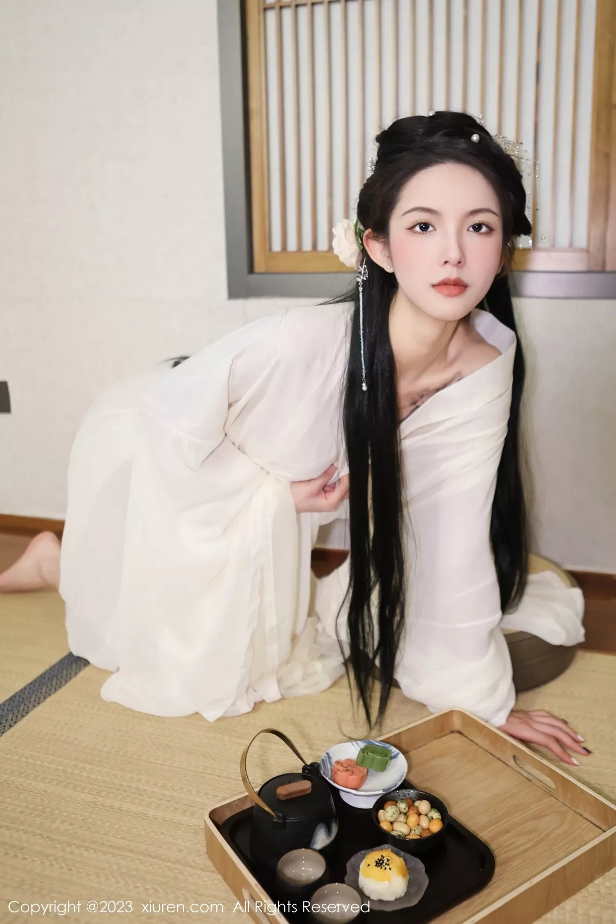 秀人集.com_[XiuRen秀人网]No.6430_模特乔一一温泉浴池白纱轻透古装服饰秀惹火身材极致诱惑写真82P