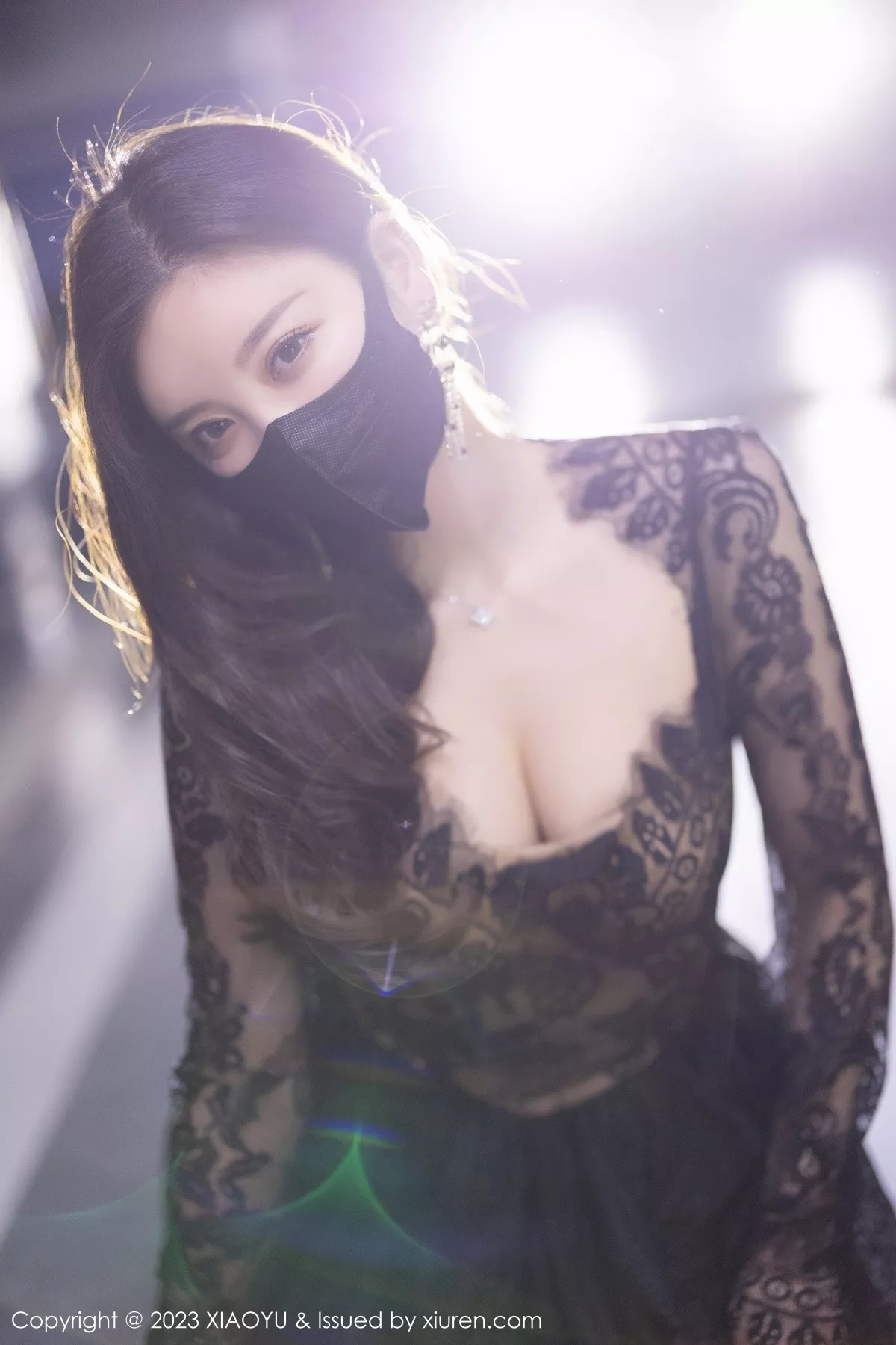 秀人集.com_[XiaoYu画语界]Vol.988_女神杨晨晨Yome性感黑色蕾丝连衣短裙露黑色内衣完美诱惑写真92P