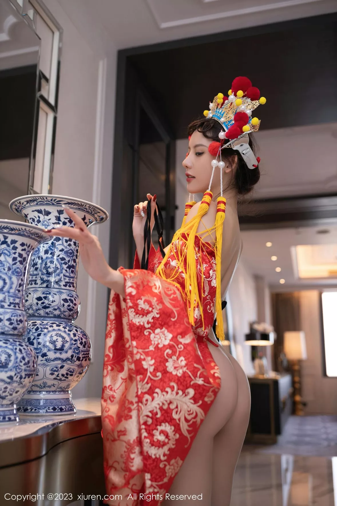 秀人集.com_[XiuRen秀人网]No.6308_模特就是阿朱啊喜庆花嫁主题私房半脱露曼妙绝美身姿诱惑写真81P