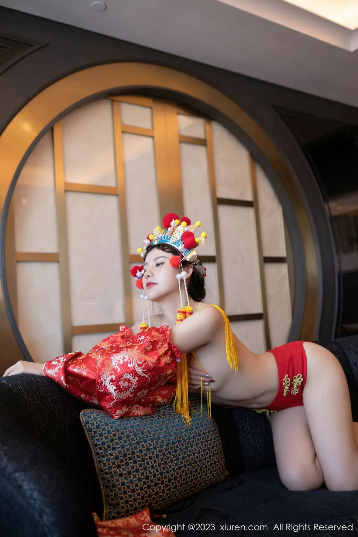 秀人集.com_[XiuRen秀人网]No.6308_模特就是阿朱啊喜庆花嫁主题私房半脱露曼妙绝美身姿诱惑写真81P