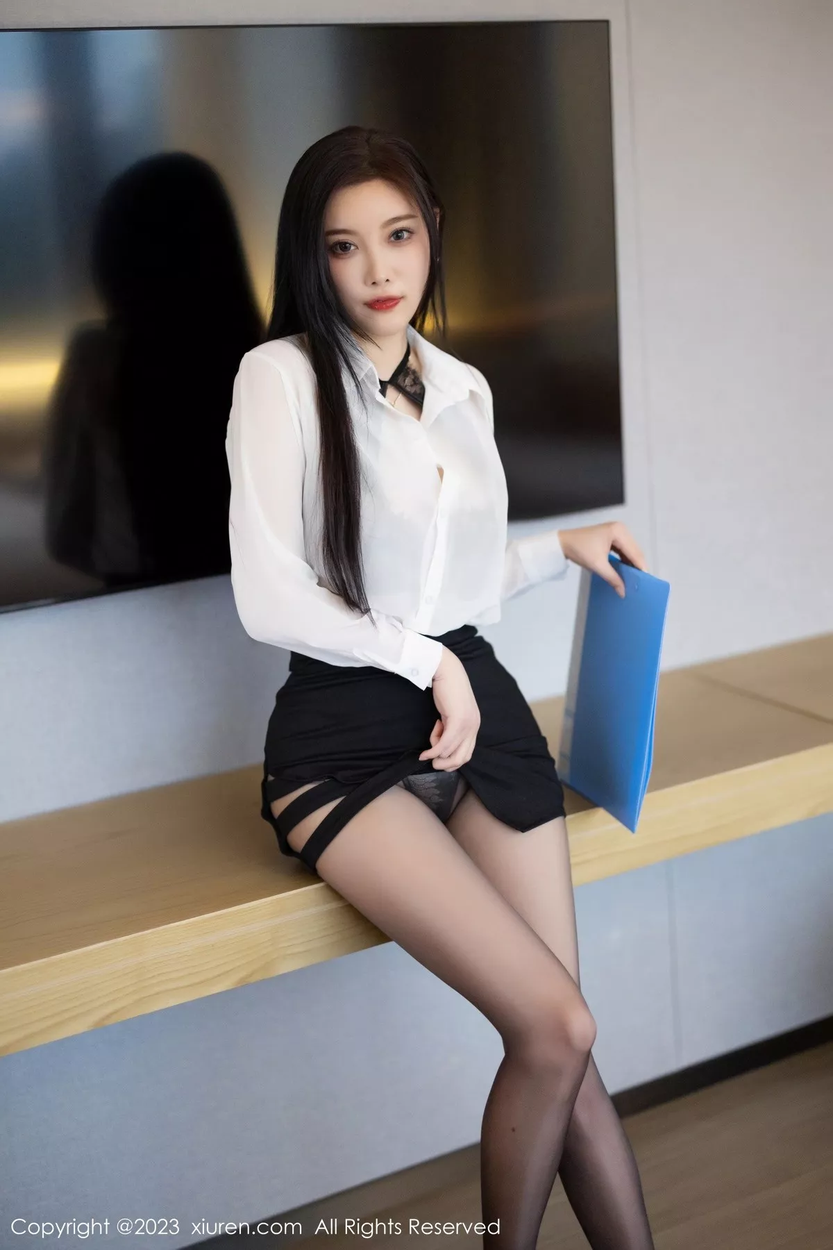 秀人集.com_[XiuRen秀人网]No.6511_女神杨晨晨Yome性感白T配黑短裙露黑色蕾丝内衣完美诱惑写真90P