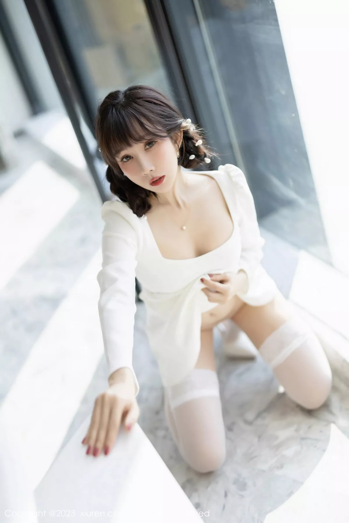 秀人集.com_[XiuRen秀人网]No.6528_模特波巧酱私房露白色蕾丝内衣配白丝吊袜秀惹火身材诱惑写真71P